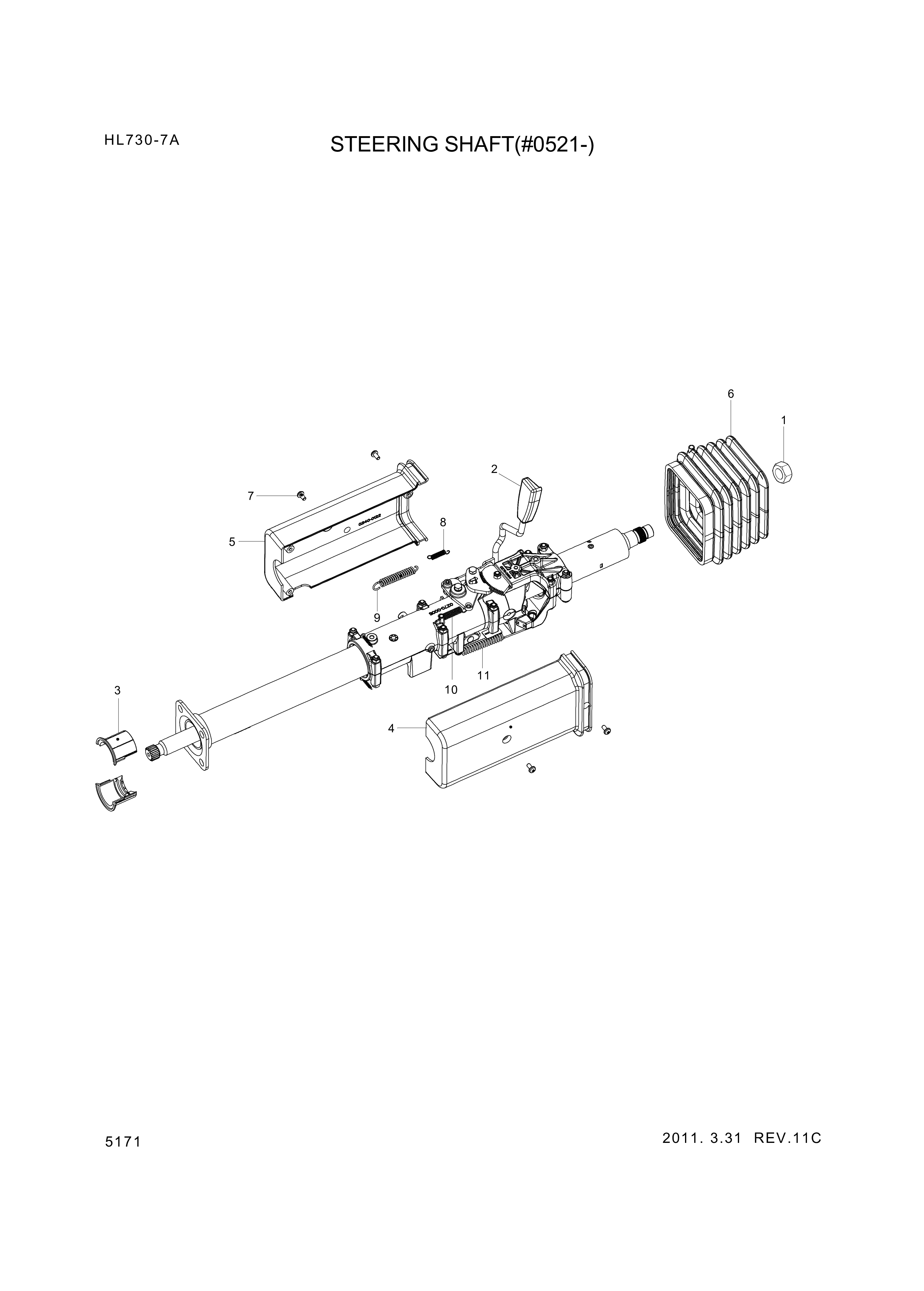 drawing for Hyundai Construction Equipment 0026-0702 - NUT-HEX (figure 3)