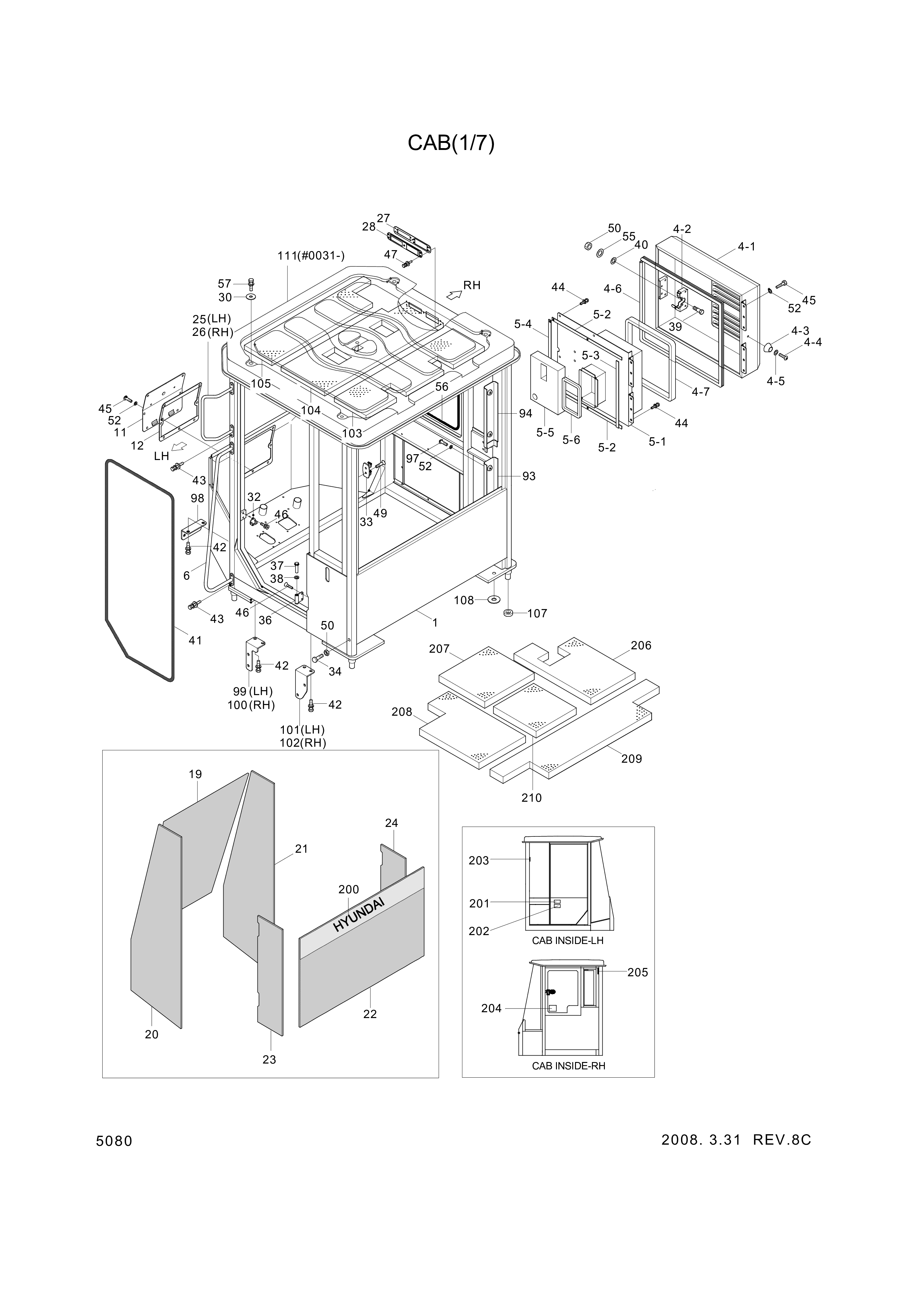 drawing for Hyundai Construction Equipment 74L3-04380 - STRIKER-DOOR (figure 3)