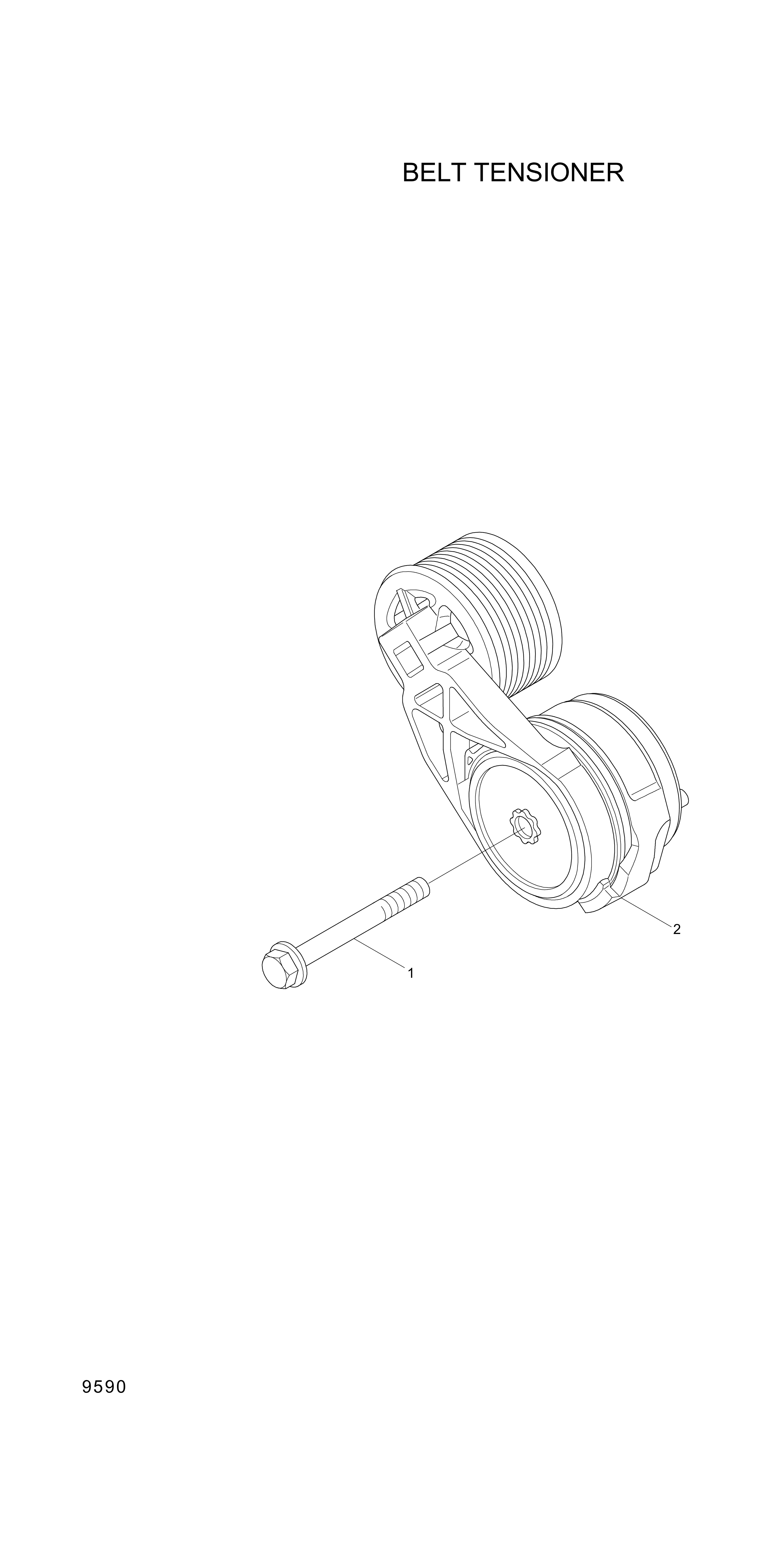 drawing for Hyundai Construction Equipment 3976834 - TENSIONER-BELT (figure 3)