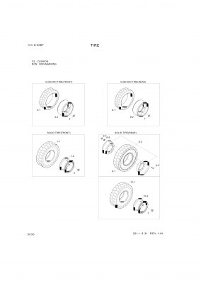 Technical drawing of Hyundai Construction Equipment S206-101006 NUT-HEX with dimensions and layout (figure 4)