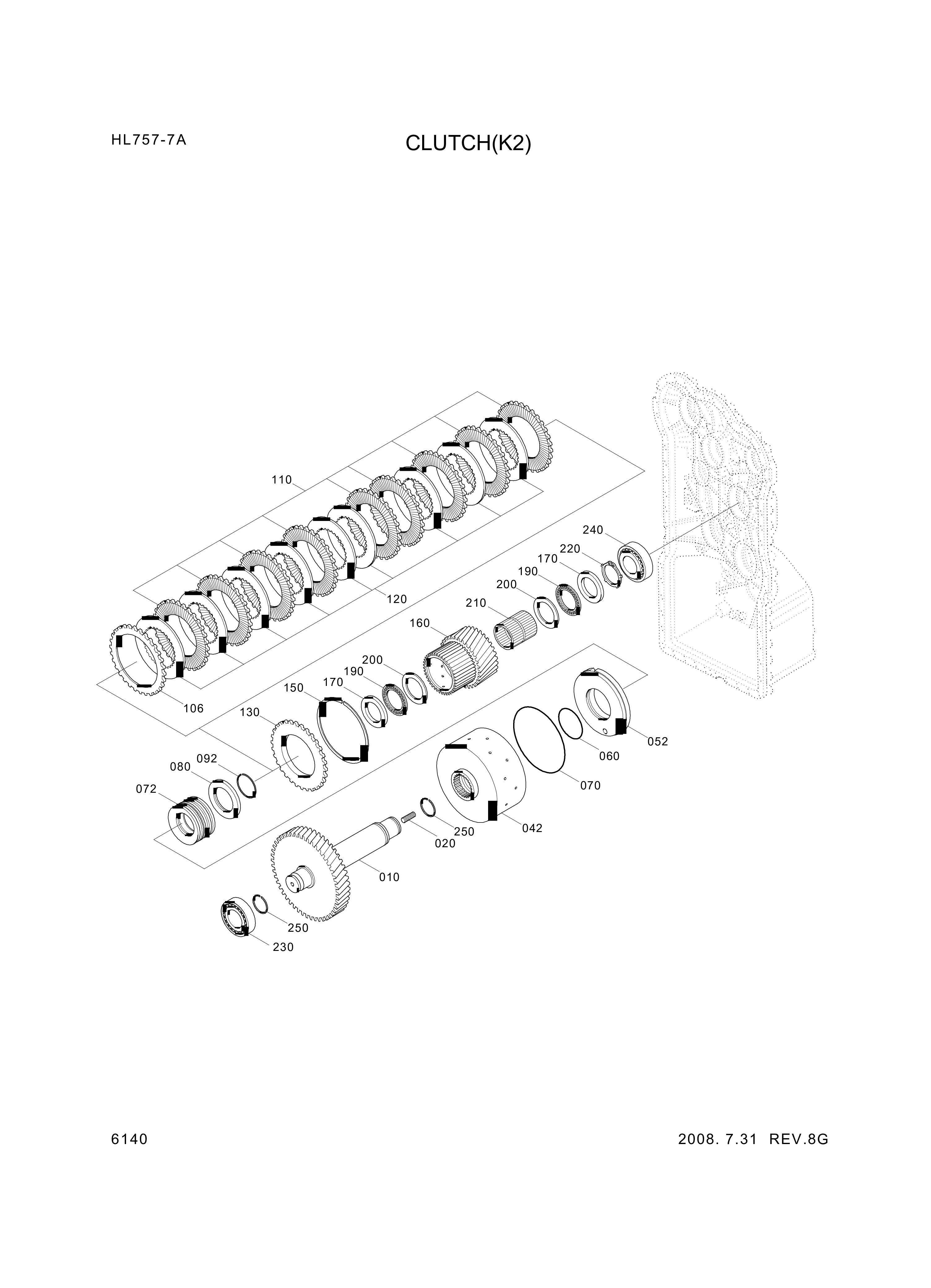 drawing for Hyundai Construction Equipment 4657-372-005 - DISC CARRIER (figure 2)