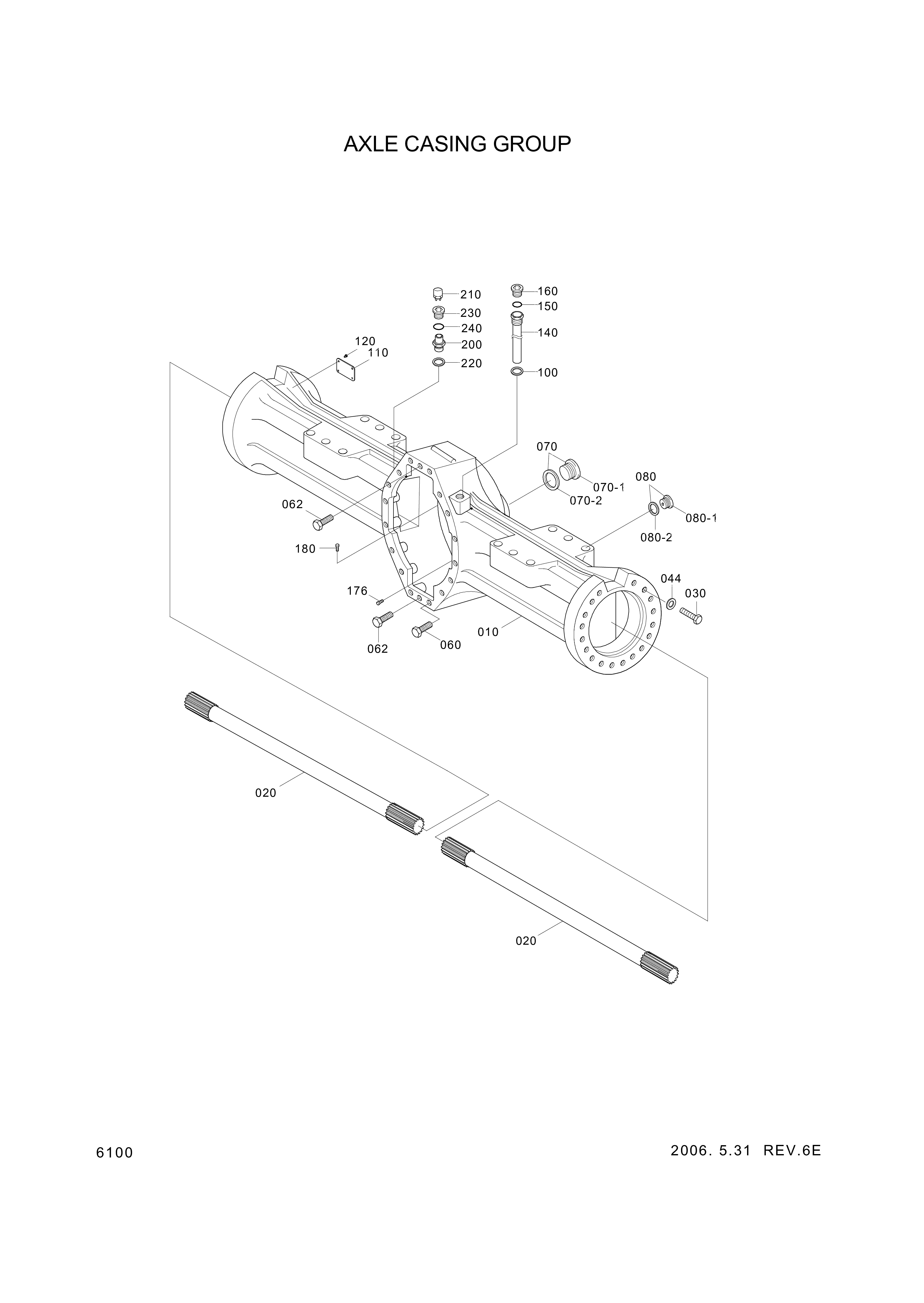 drawing for Hyundai Construction Equipment 4474-309-212 - CASING-AXLE (figure 1)