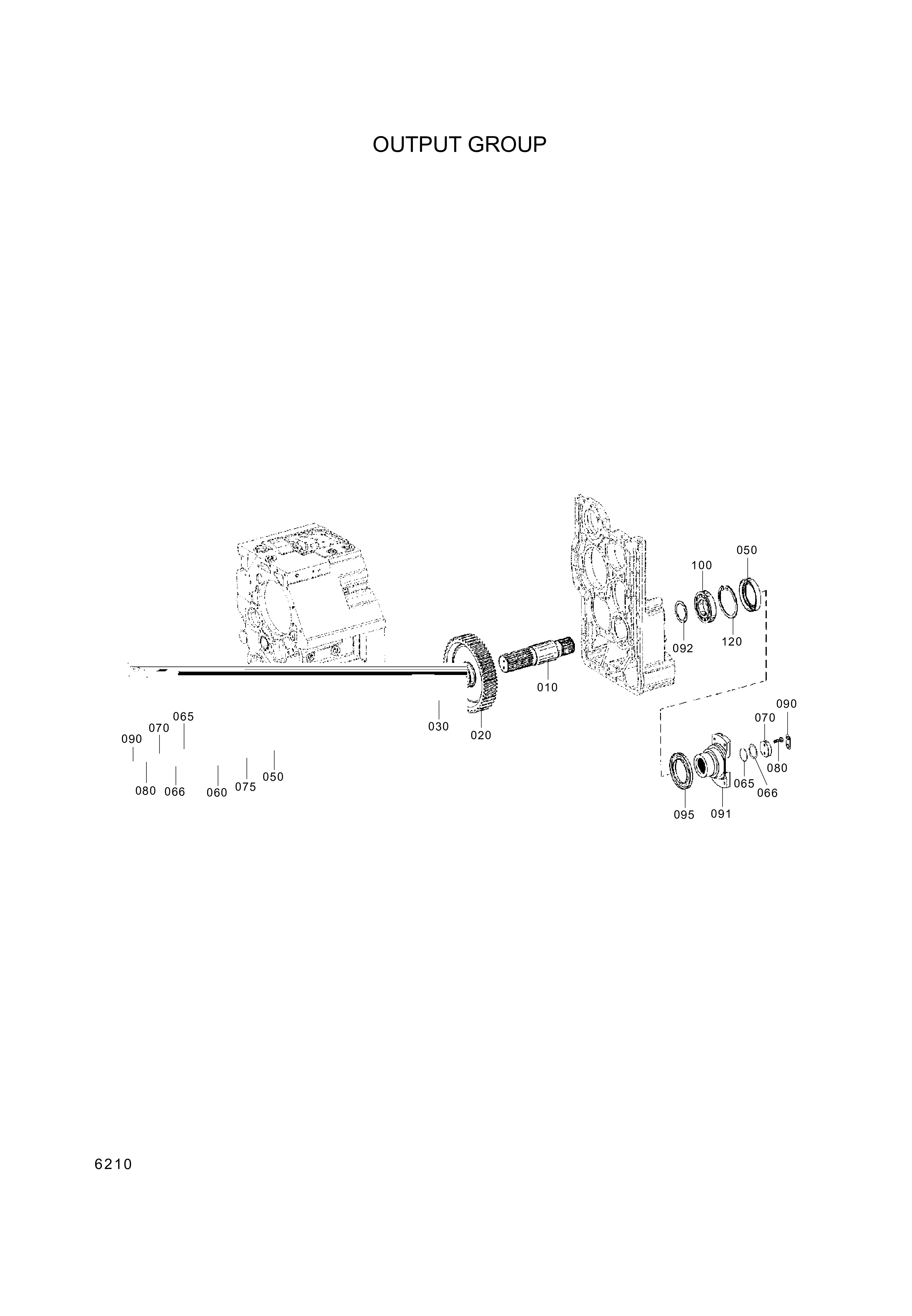 drawing for Hyundai Construction Equipment ZGAQ-00478 - SHAFT-OUTPUT (figure 1)