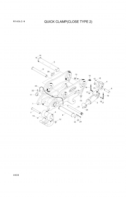 Technical drawing of Hyundai Construction Equipment XKBP-00213 PIN-STOP with dimensions and layout (figure 3)
