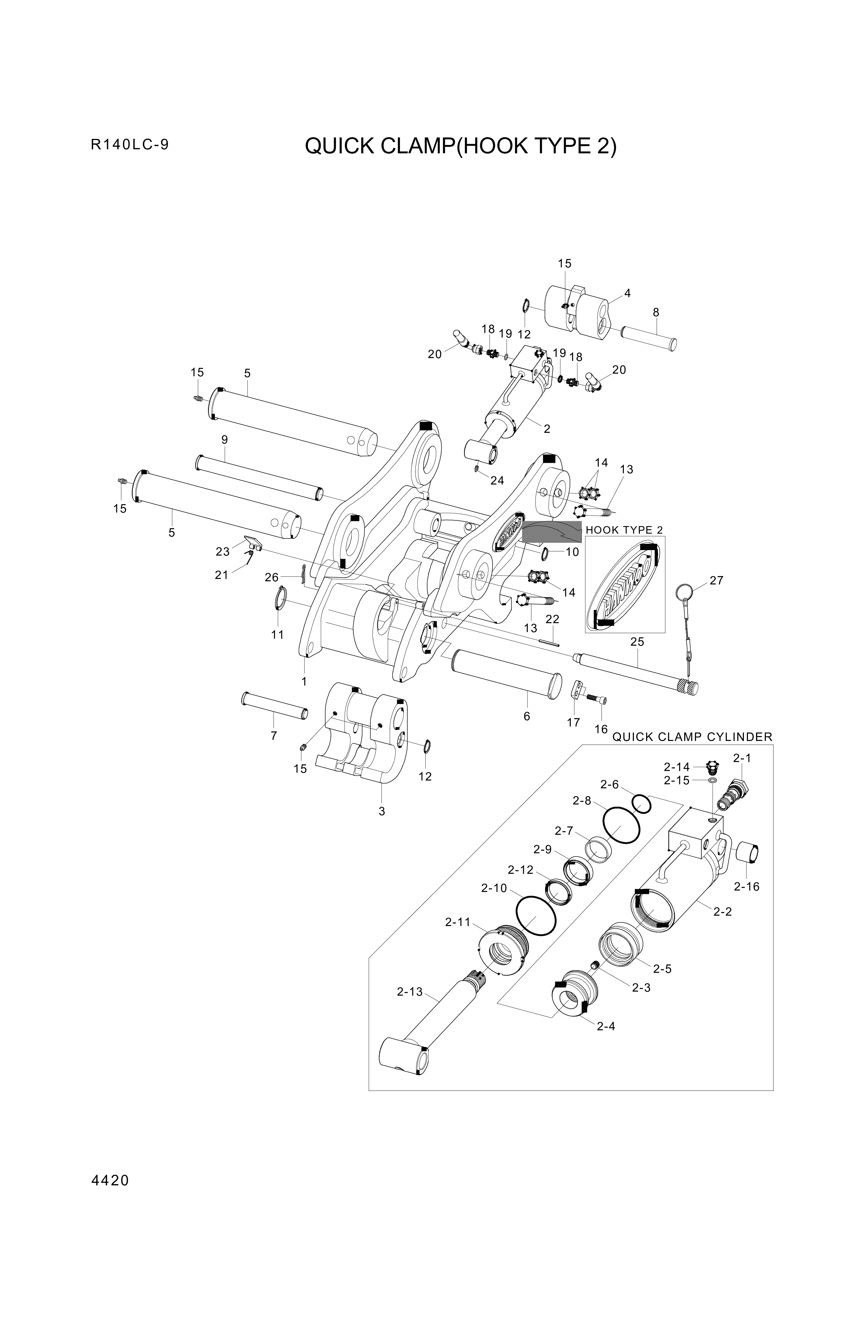 drawing for Hyundai Construction Equipment Q133-8015C - PIN-STOPPER (figure 4)