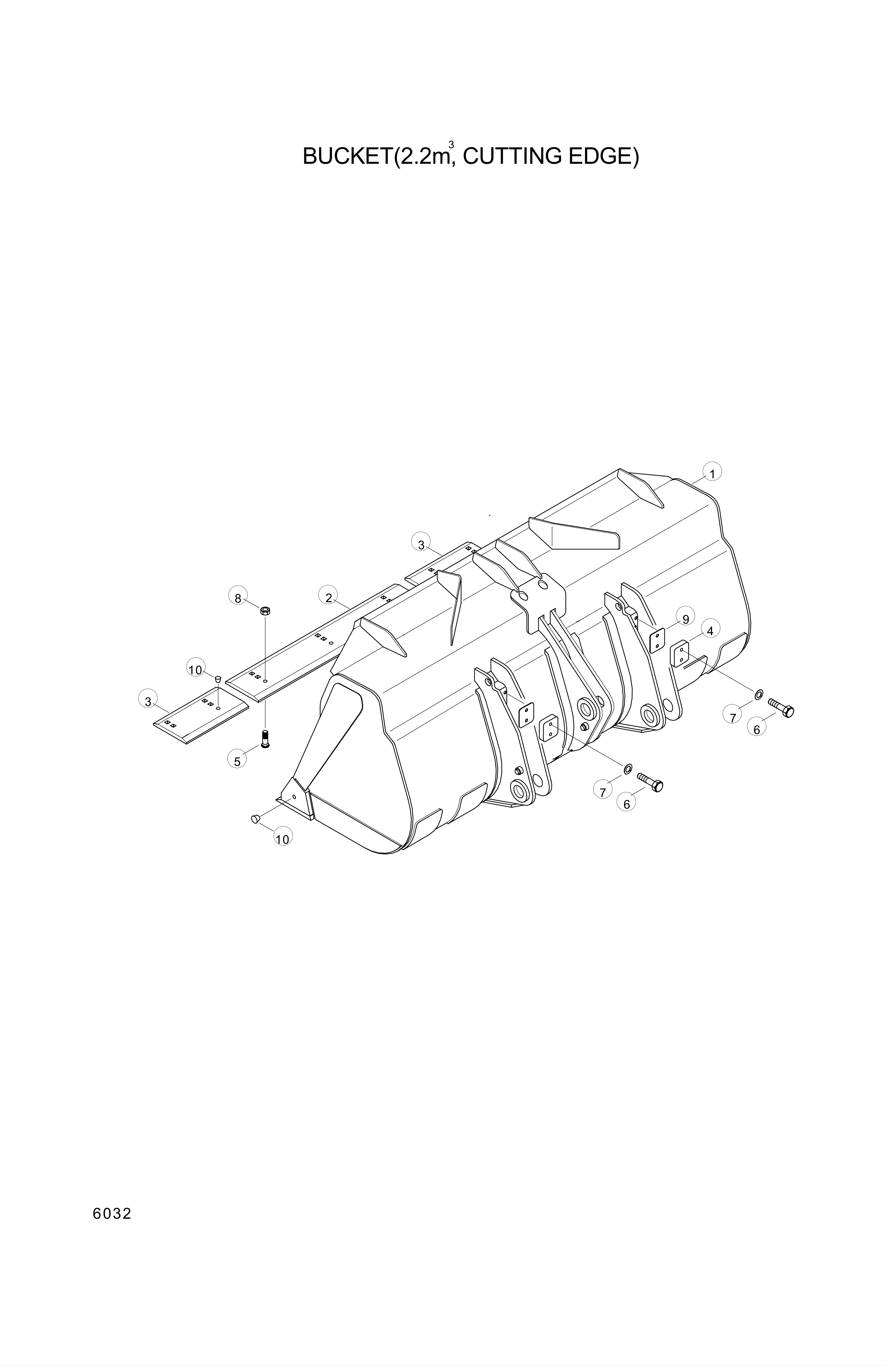 drawing for Hyundai Construction Equipment 64L3-00721 - CUTTINGEDGE-SD (figure 1)