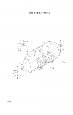 drawing for Hyundai Construction Equipment 61L3-0169GG - TOOTH-CENTER (figure 4)