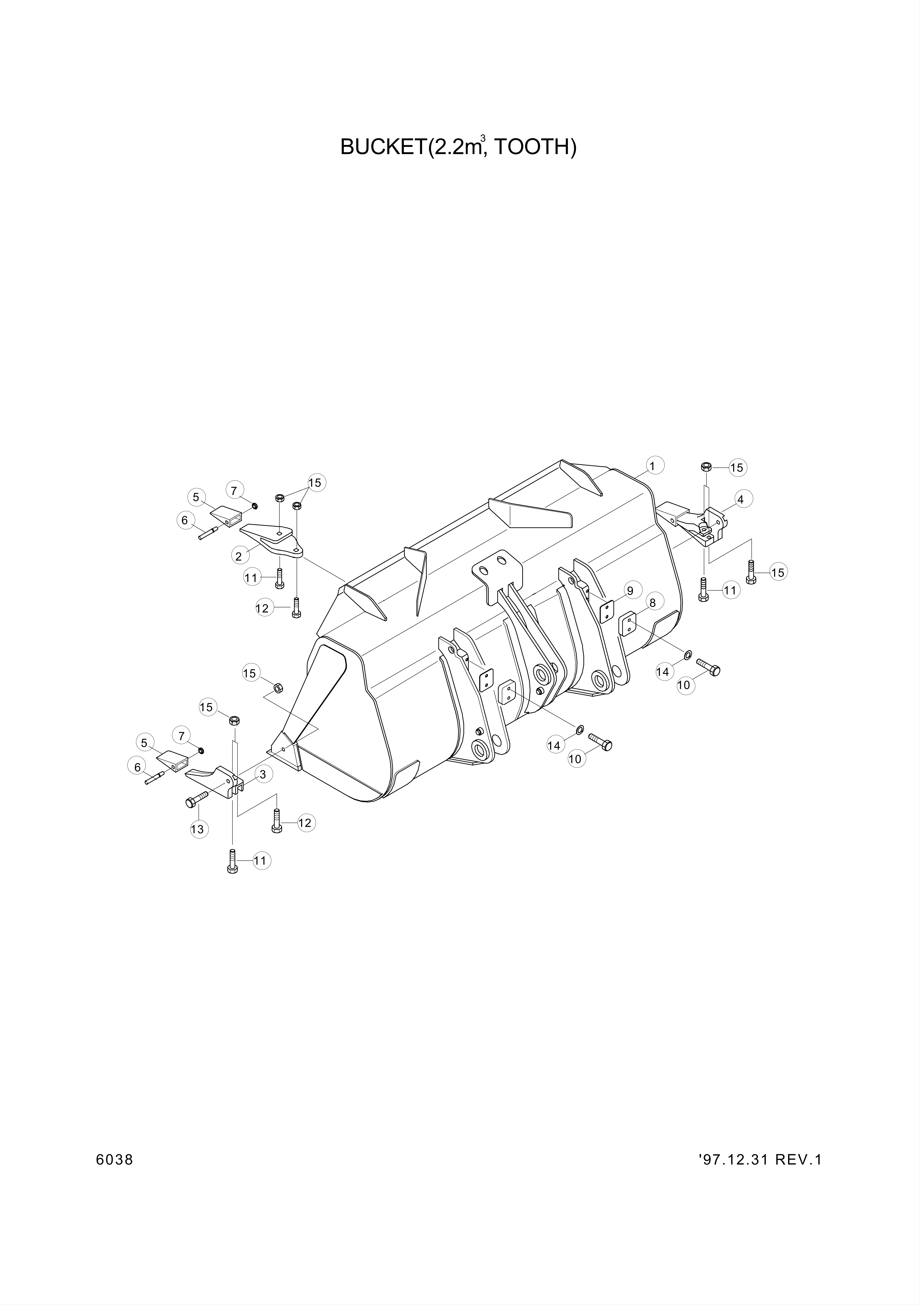 drawing for Hyundai Construction Equipment 64L3-01330 - BOLT-TOOTH (figure 2)