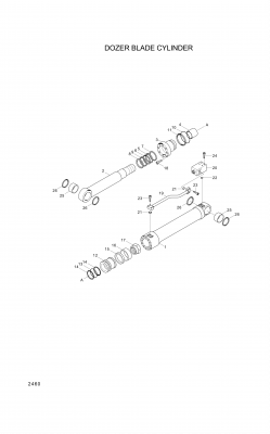 drawing for Hyundai Construction Equipment 000752 - RING-BUFFER (figure 1)