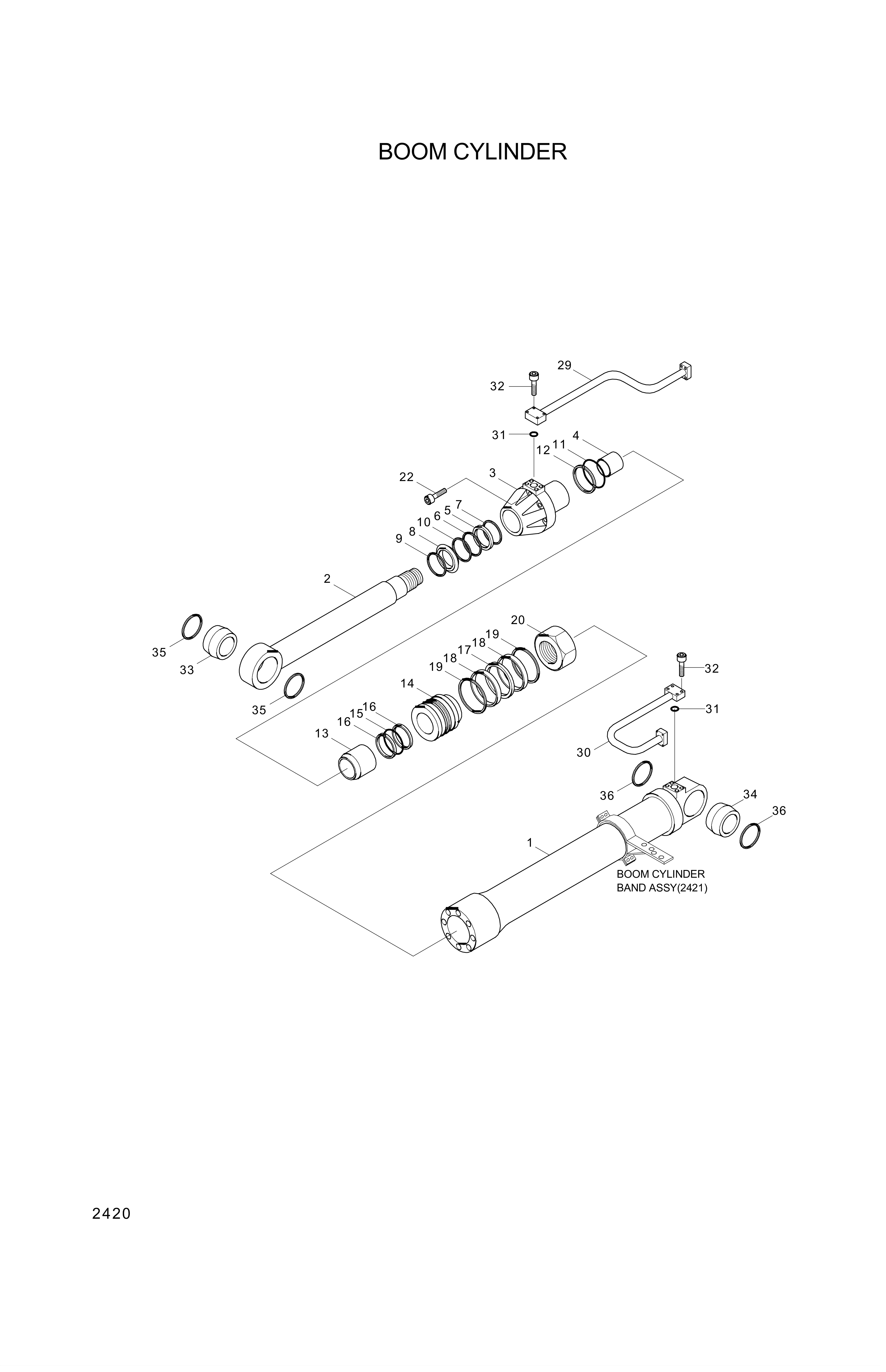 drawing for Hyundai Construction Equipment 31YC-11110 - BUSHING-PIN (figure 1)