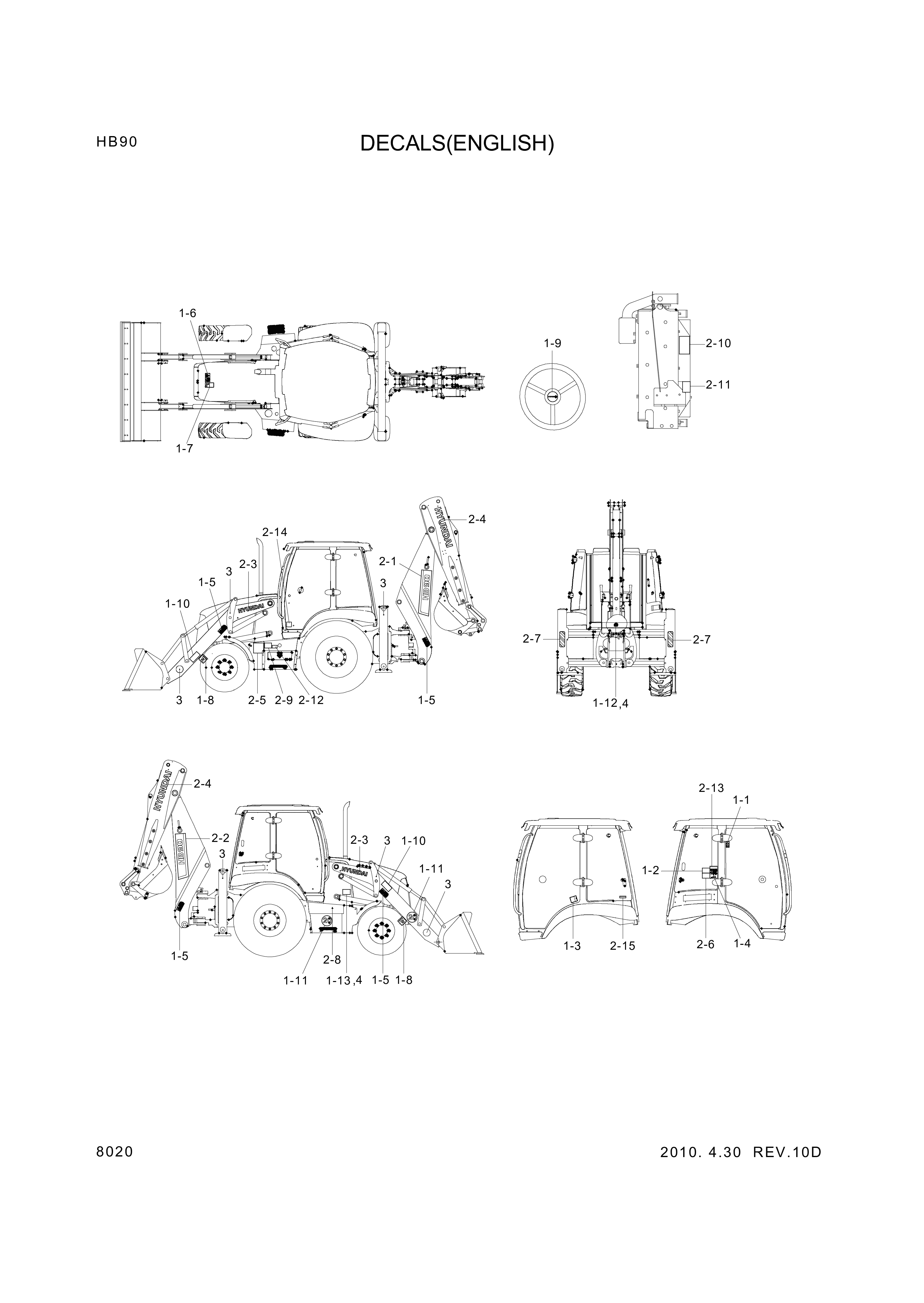 drawing for Hyundai Construction Equipment 91E1-23650 - DECAL-NOISE (figure 2)