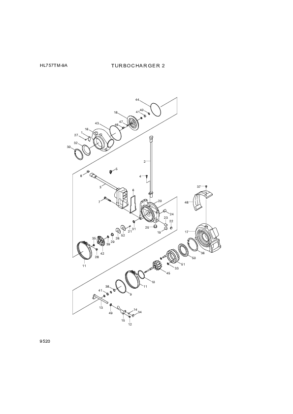 drawing for Hyundai Construction Equipment 3596179 - BLOCK-TURBO (figure 1)