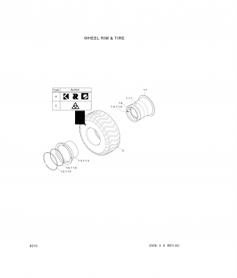 drawing for Hyundai Construction Equipment 81L2-3104C - TIRE-20.5X25X16PR (figure 5)