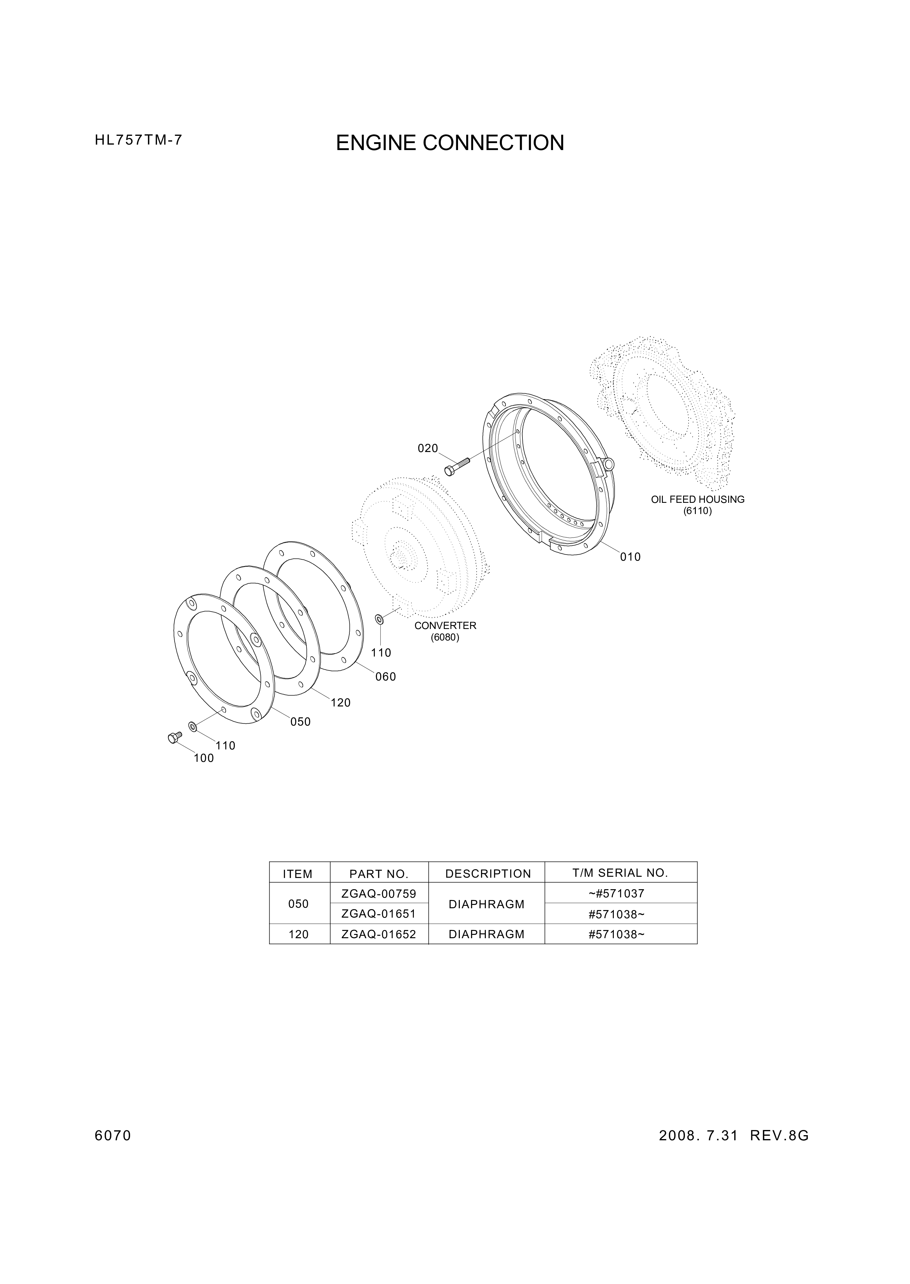 drawing for Hyundai Construction Equipment 4656330008 - CONVERTER BELL (figure 5)