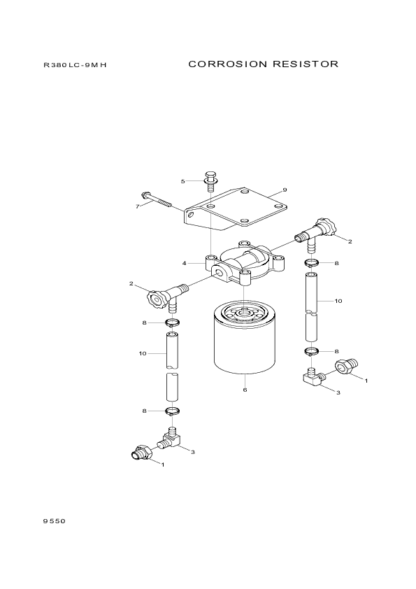 drawing for Hyundai Construction Equipment S-983 - BUSHING-REDUCTING PIPE (figure 4)