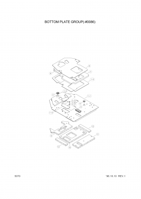 drawing for Hyundai Construction Equipment 74L3-01351 - Mat-Floor Cover (figure 4)