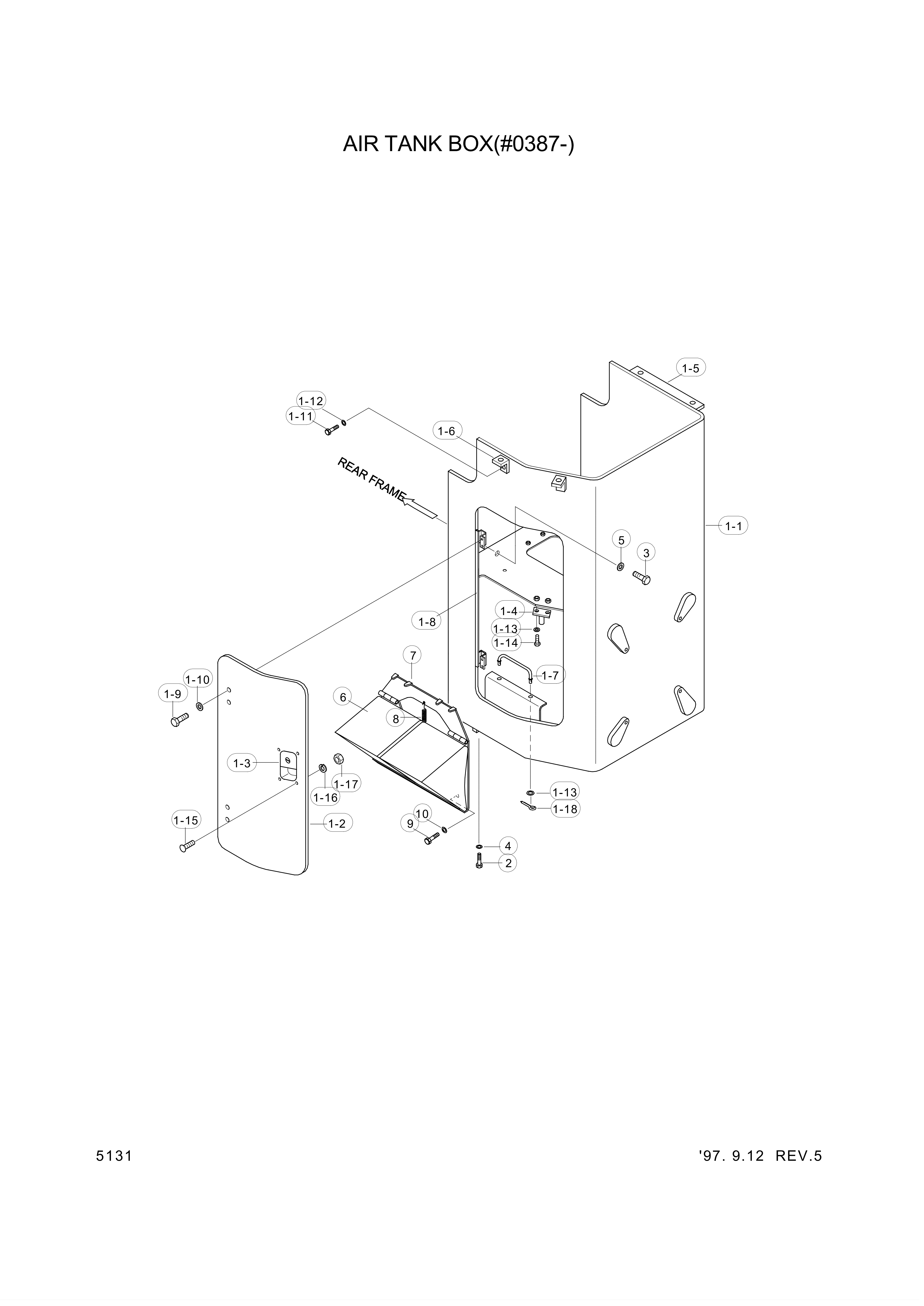 drawing for Hyundai Construction Equipment 74L3-20880 - TANK ASSY-SERVICE (figure 1)