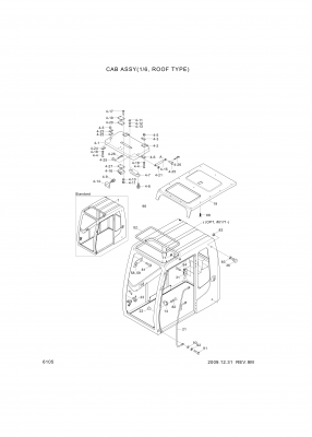 Technical drawing of Hyundai Construction Equipment S175-050254 BOLT-SOCKET with dimensions and layout (figure 3)