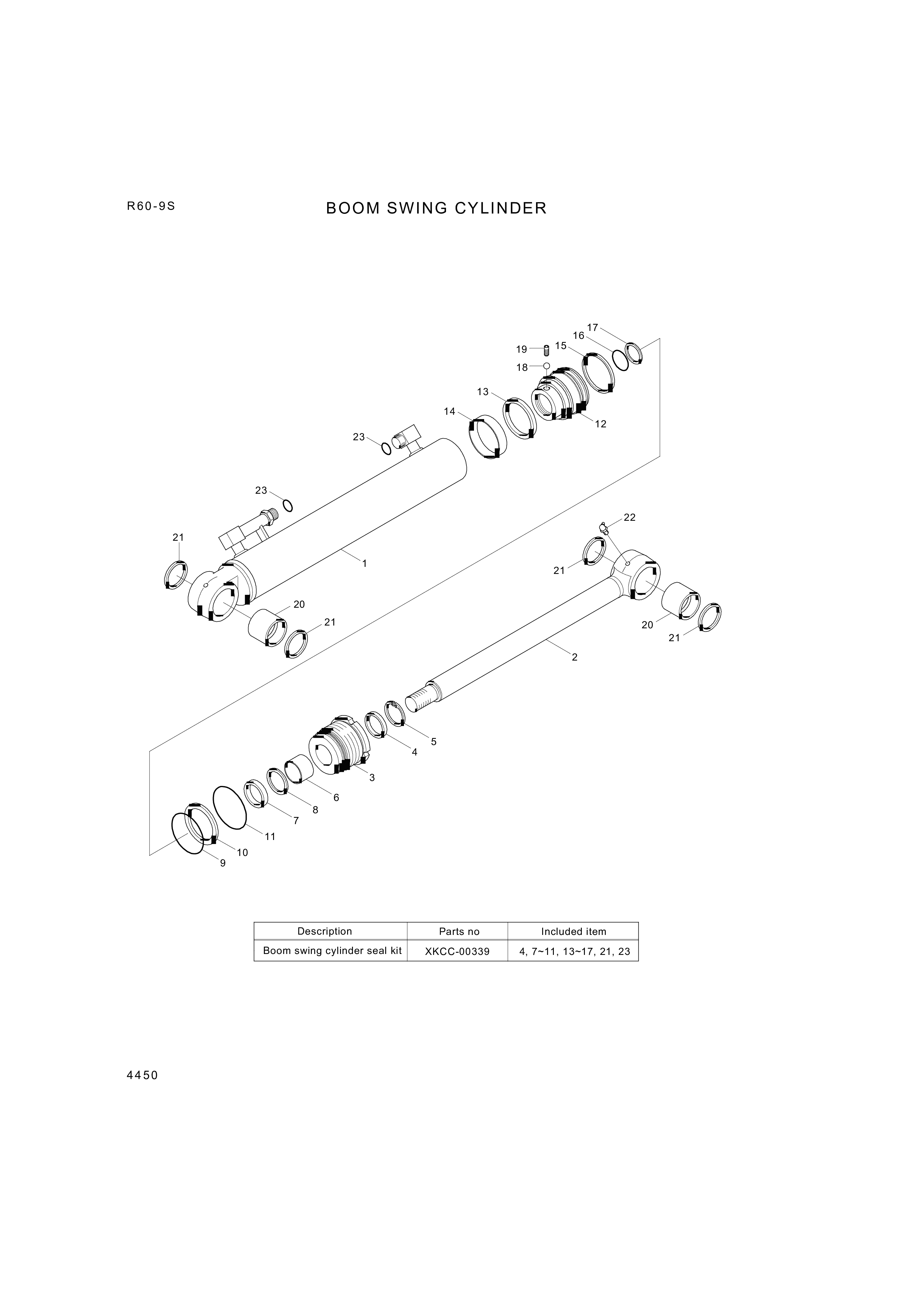 drawing for Hyundai Construction Equipment 61M9-90510 - BUSHING-PIN (figure 3)