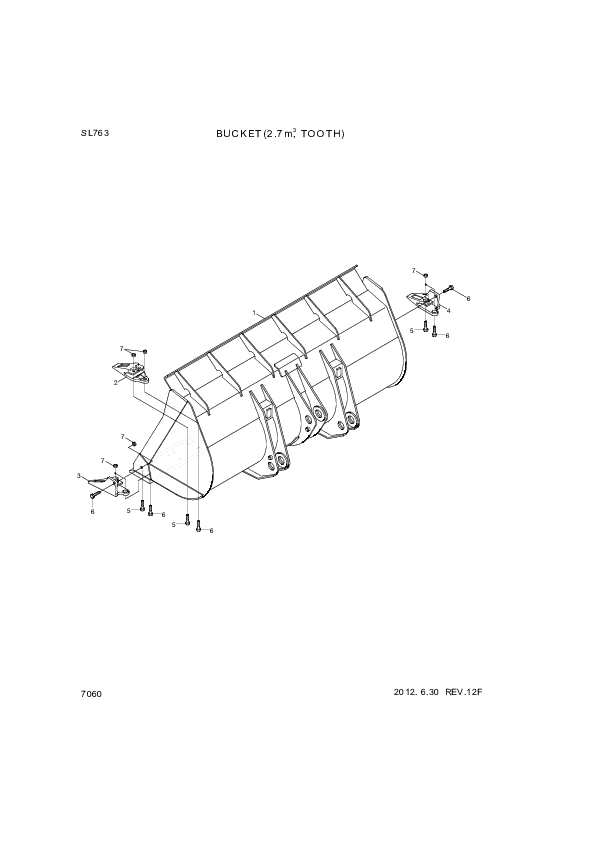 drawing for Hyundai Construction Equipment 61L1-3026 - NUT-HEX (figure 2)