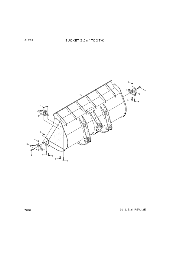 drawing for Hyundai Construction Equipment 61L1-3026 - NUT-HEX (figure 3)