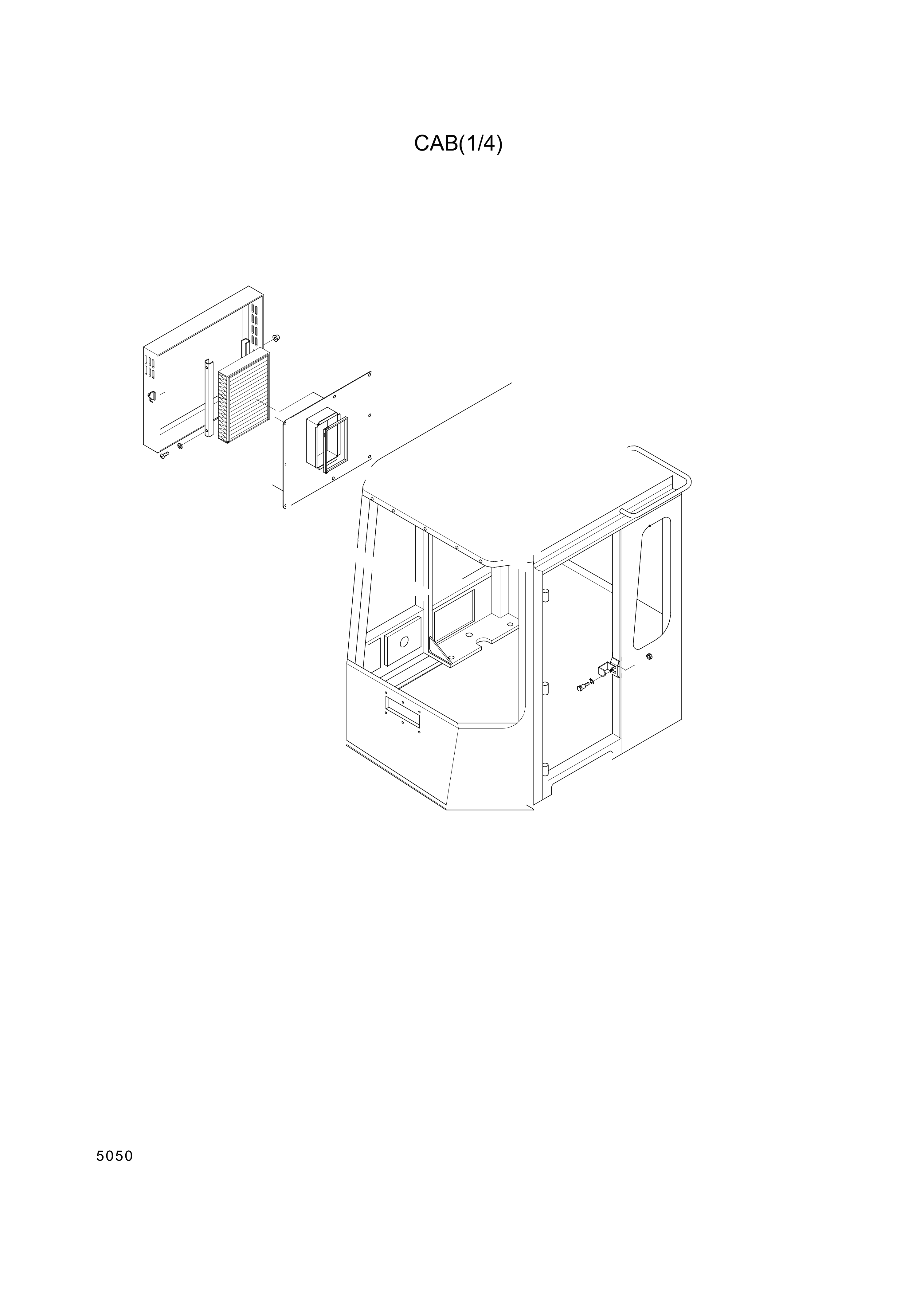 drawing for Hyundai Construction Equipment 74L3-04800 - COVER (figure 1)