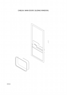 drawing for Hyundai Construction Equipment 74L3-05800 - GLASS-WINDOW IN (figure 1)