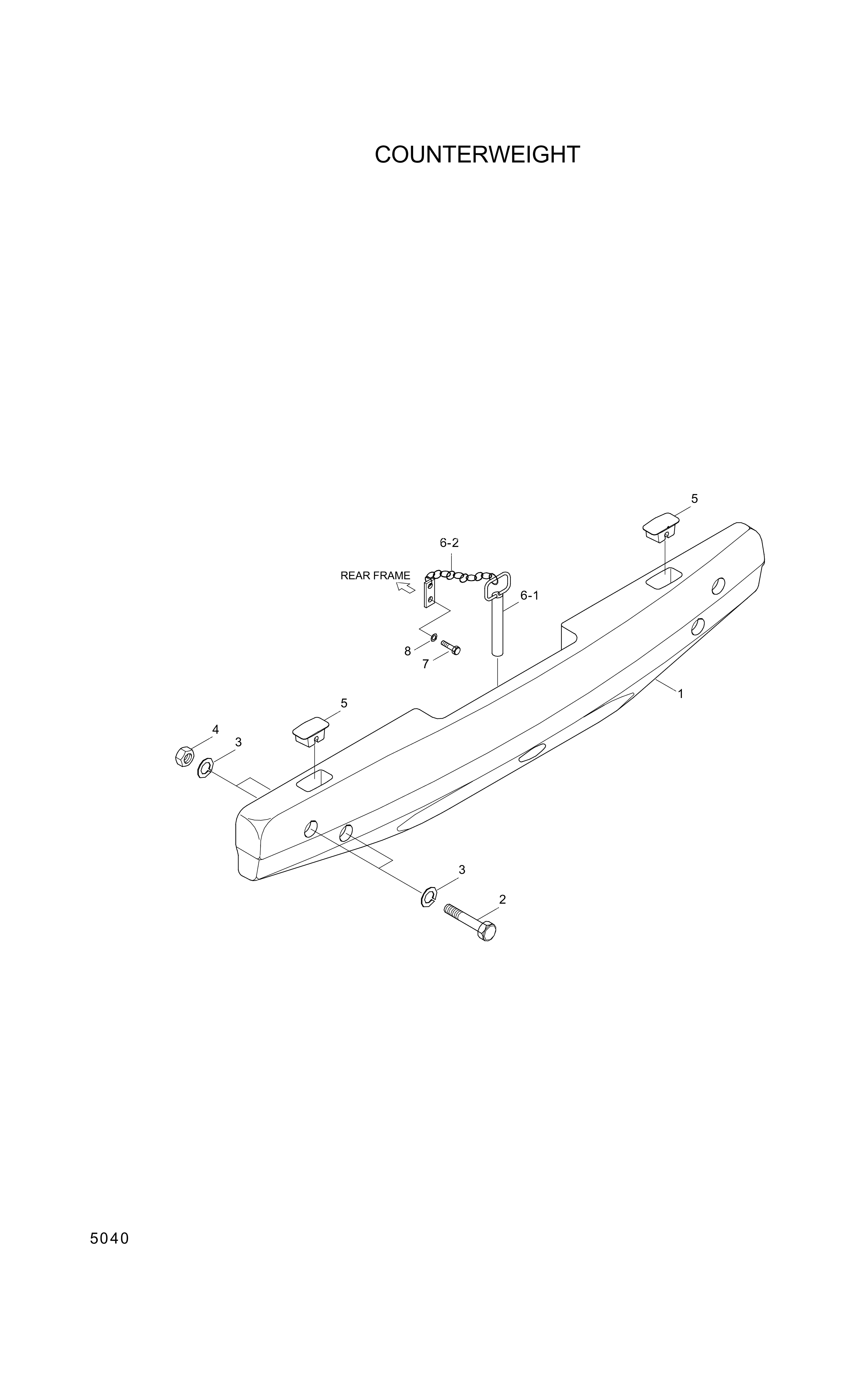 drawing for Hyundai Construction Equipment 54L3-00720 - PIN-DRAWBAR (figure 2)