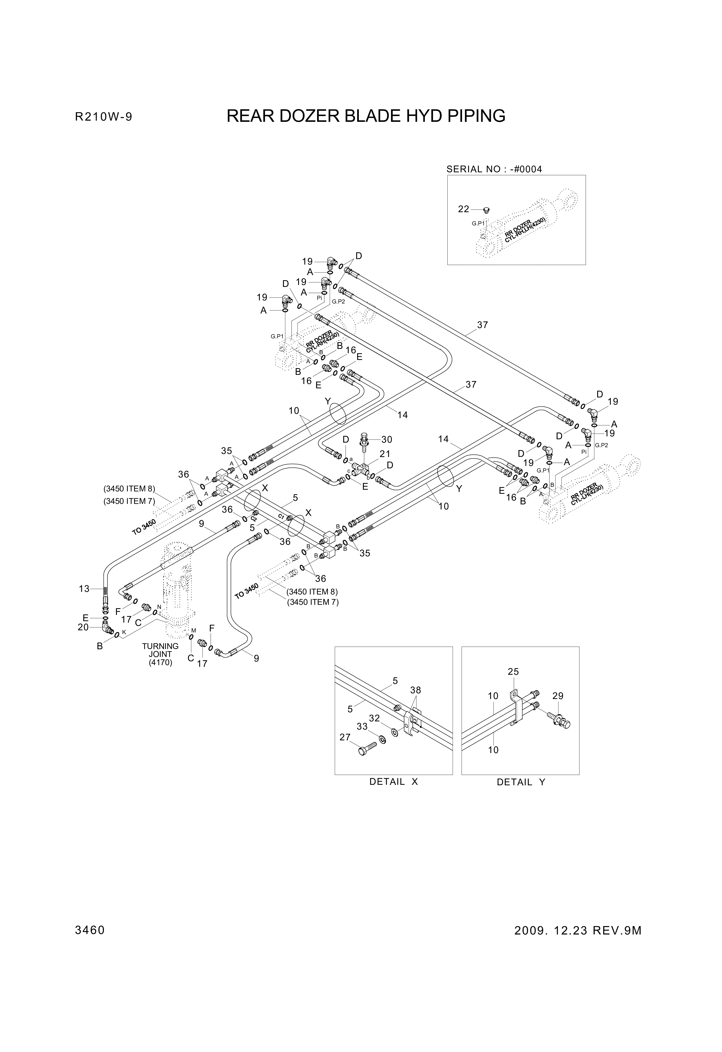 drawing for Hyundai Construction Equipment P933-087010 - HOSE ASSY-ORFS&THD (figure 2)