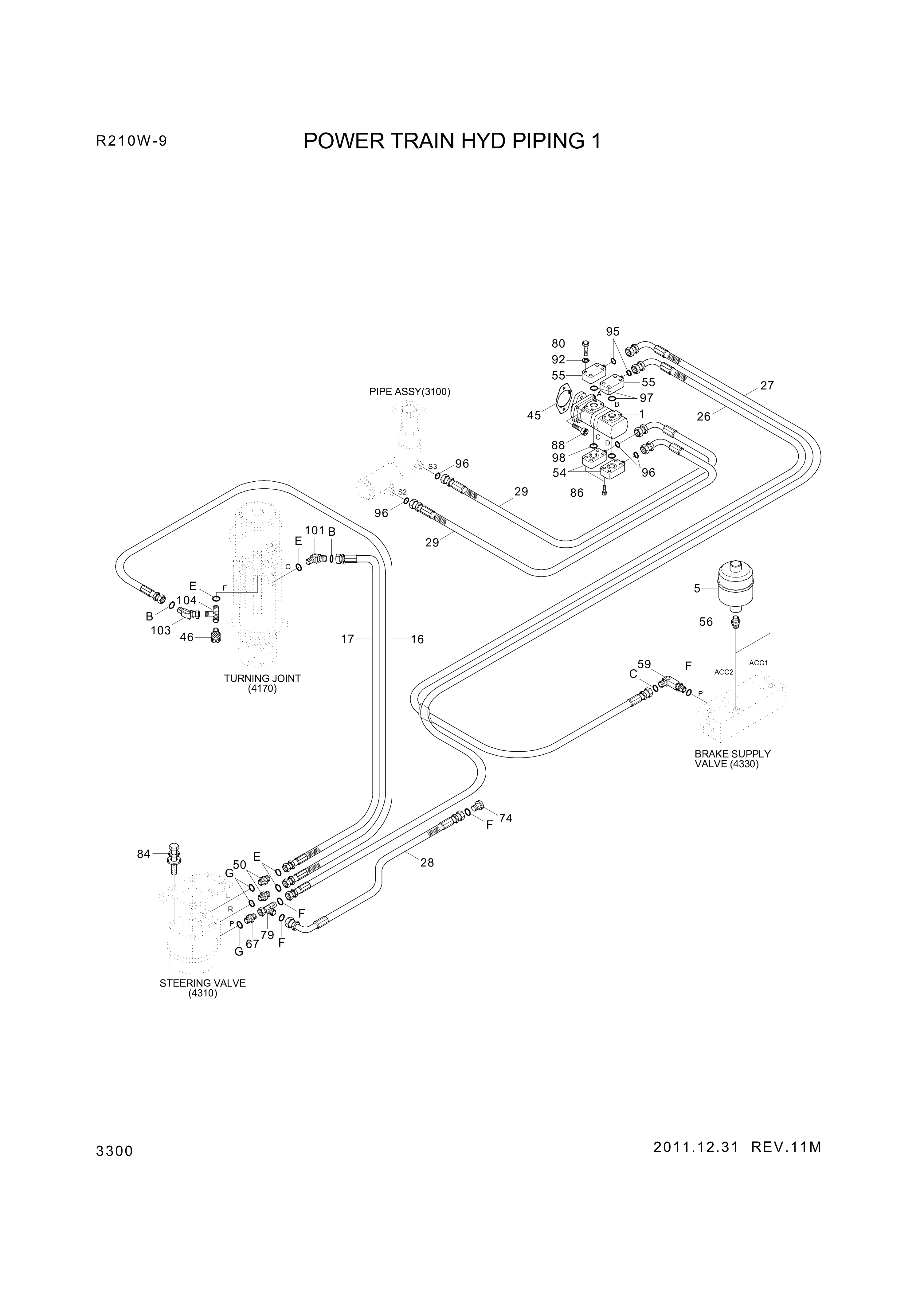 drawing for Hyundai Construction Equipment 00RBP25 - O-RING (figure 3)