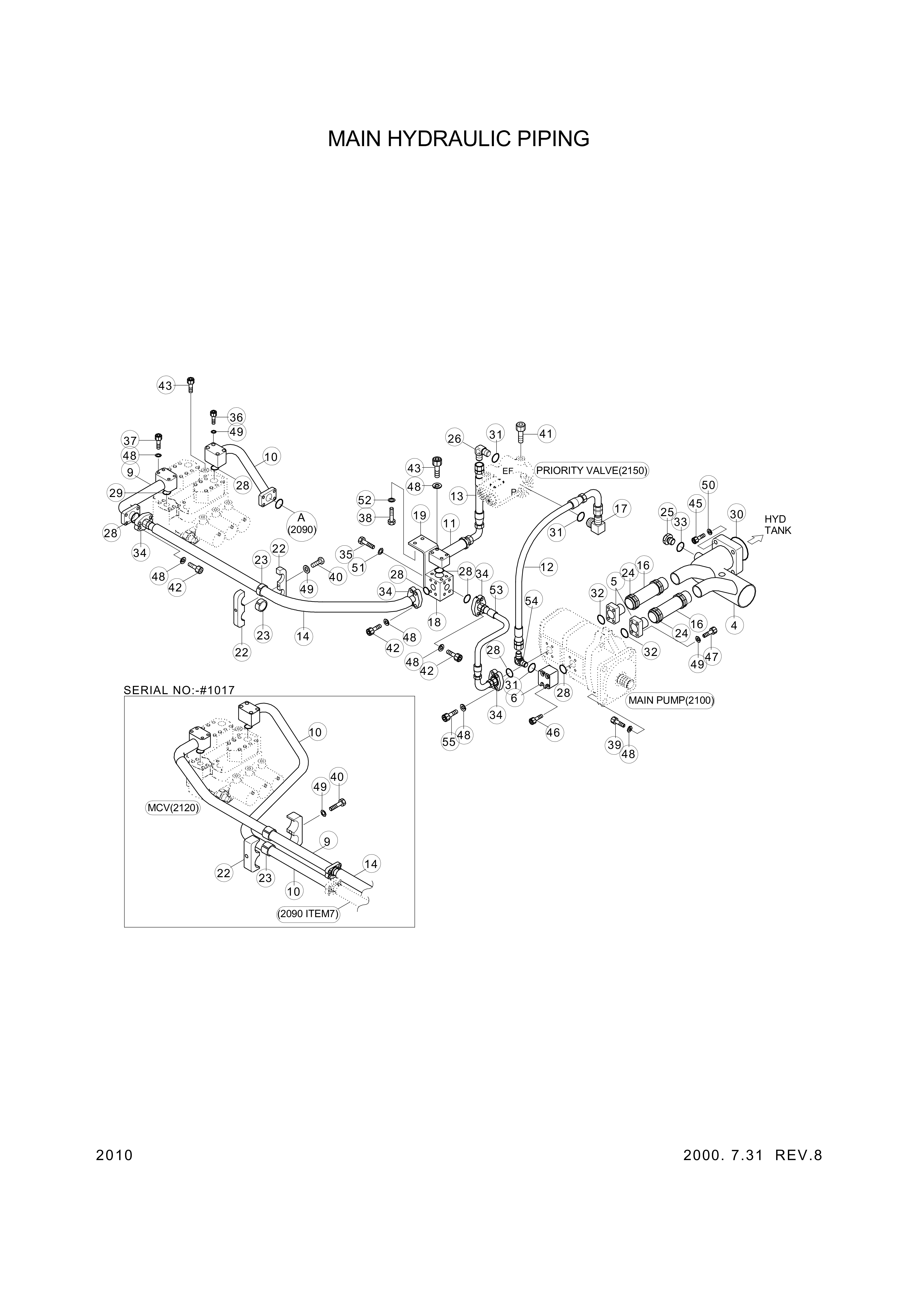 drawing for Hyundai Construction Equipment 34L4-1290 - BLOCK,HYD (NEW) (figure 2)