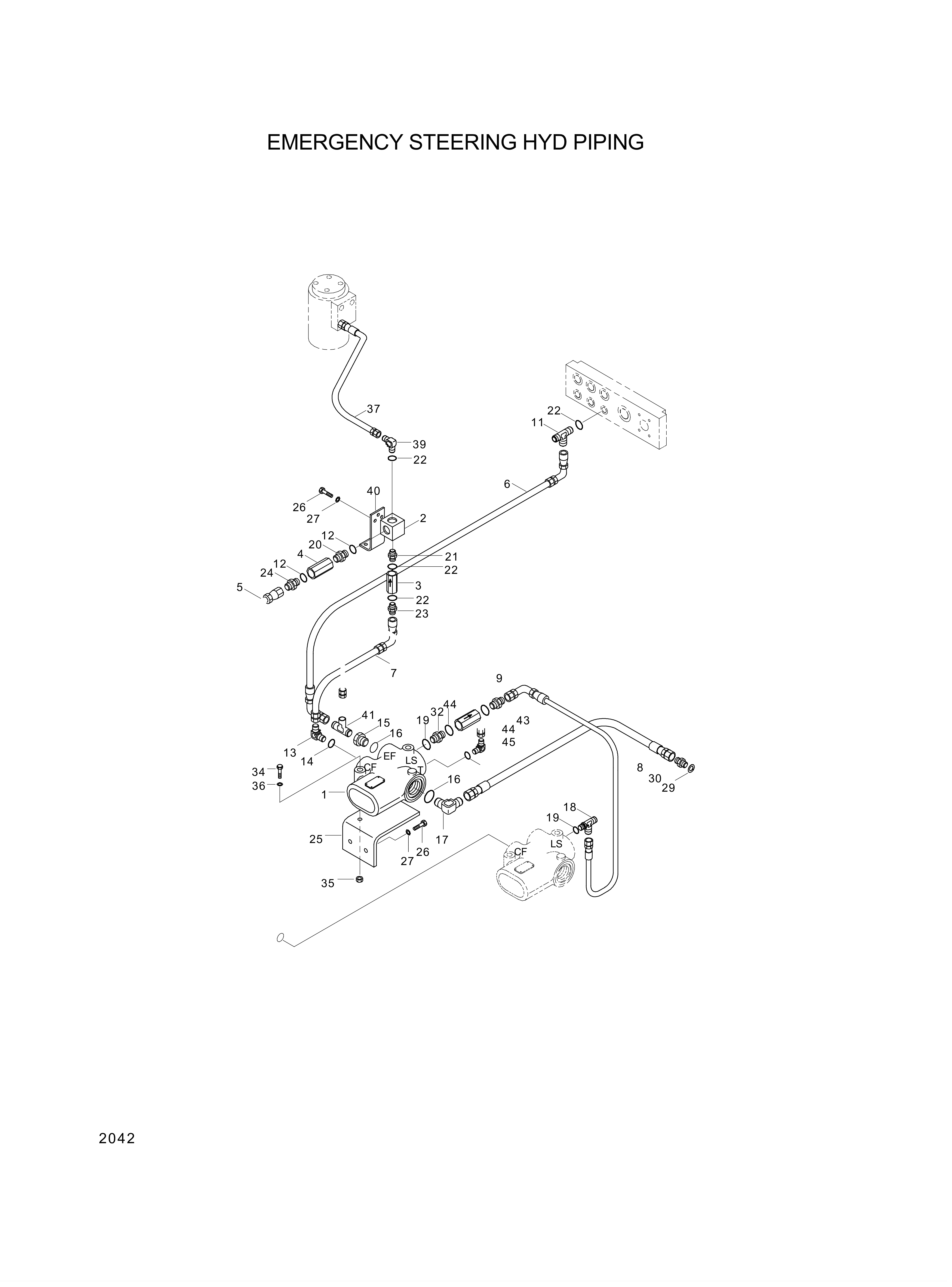 Technical drawing of Hyundai Construction Equipment 34L3-01320 VALVE-CHECK with dimensions and layout (figure 3)