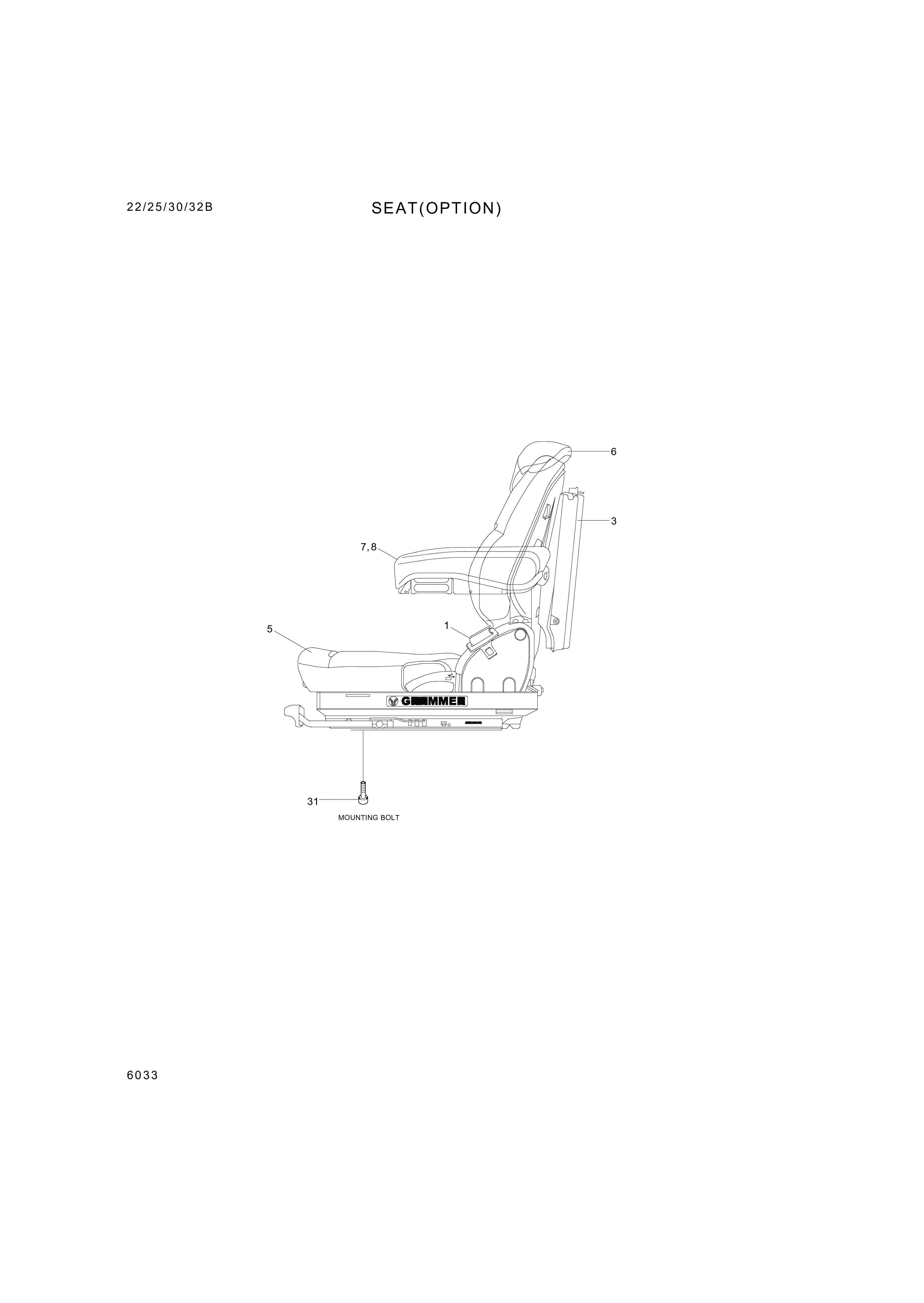 drawing for Hyundai Construction Equipment 1079674 - Seat Belt (figure 2)