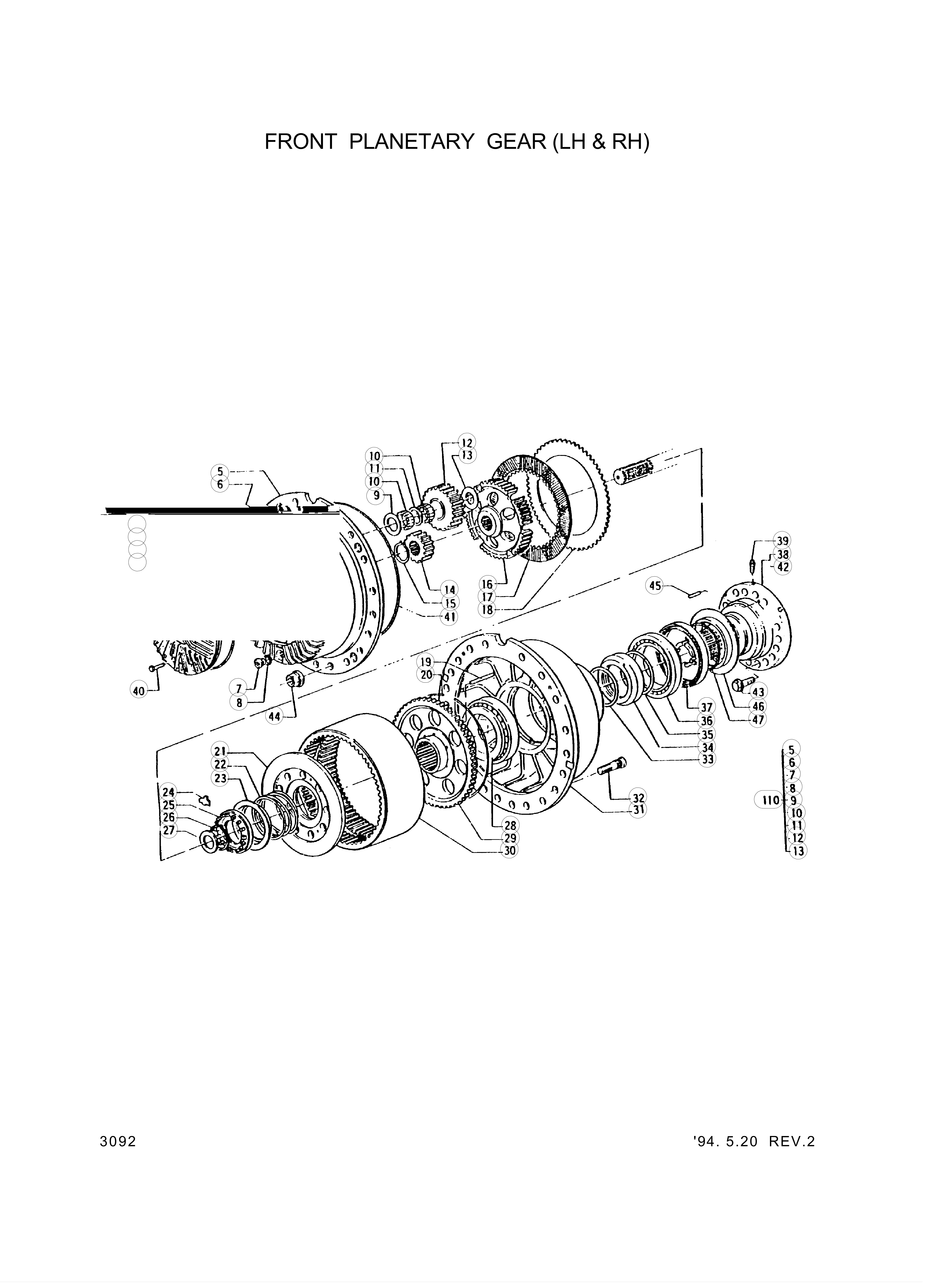 drawing for Hyundai Construction Equipment 9541-01060 - RING-RETAINING (figure 1)