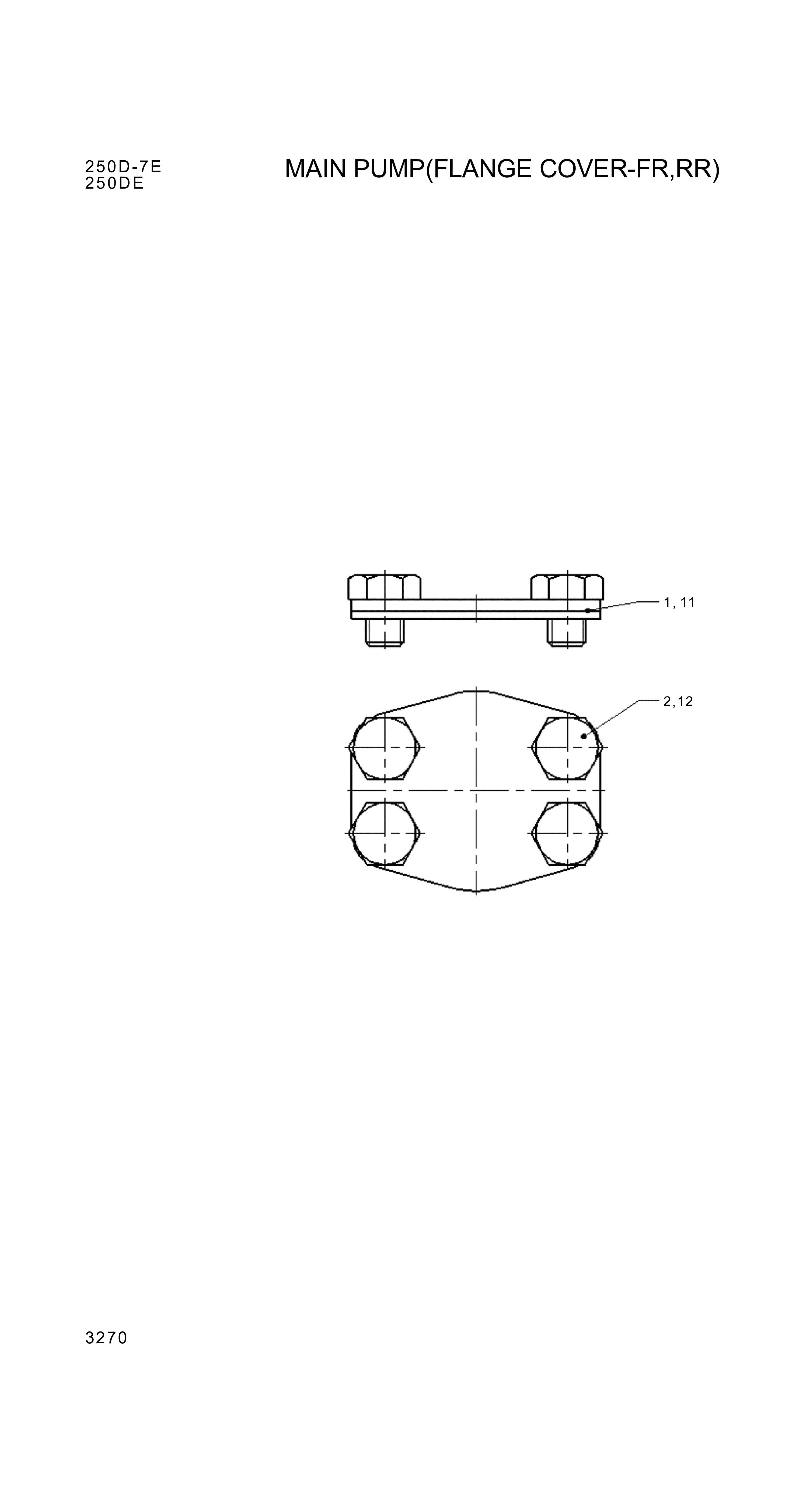 drawing for Hyundai Construction Equipment ZGBP-00054 - COVER-FLANGE (figure 1)