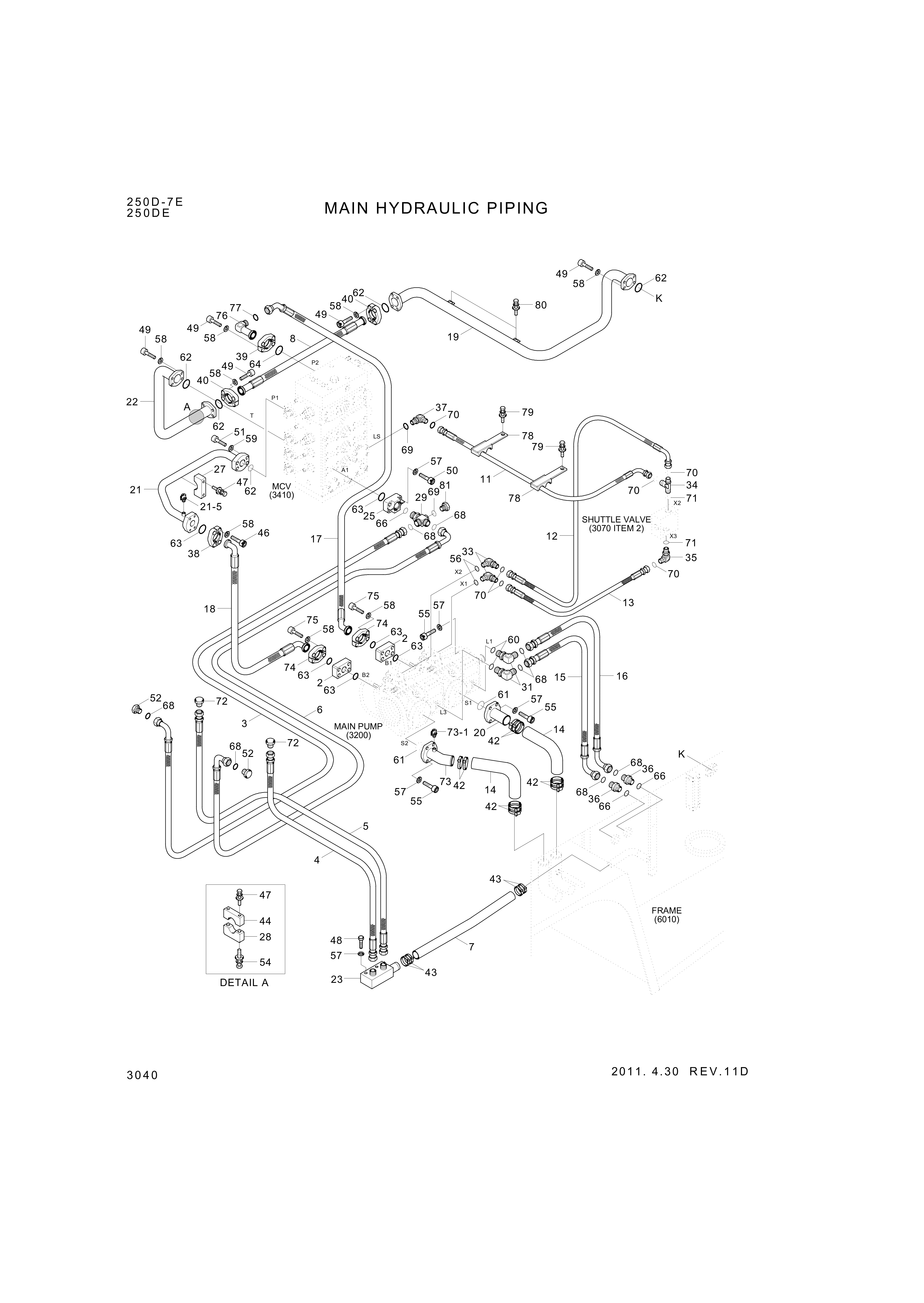 drawing for Hyundai Construction Equipment 013001-12075 - BOLT (figure 1)