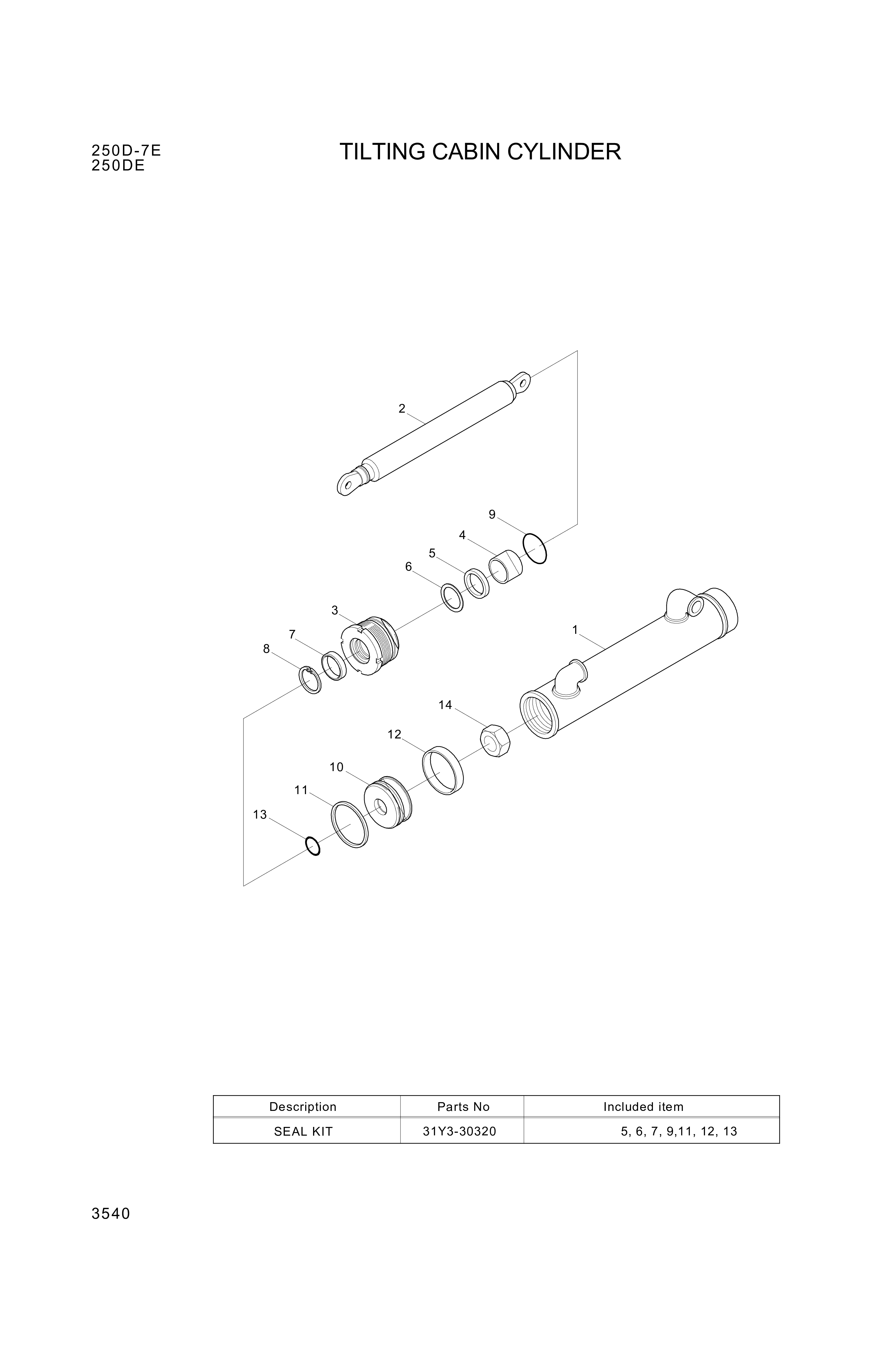 drawing for Hyundai Construction Equipment 07000-03025 - O-RING (figure 5)