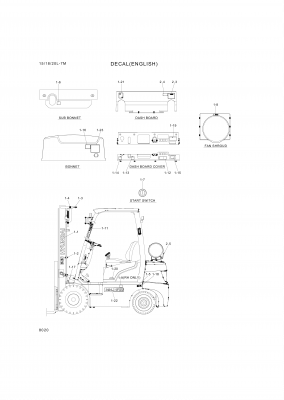 drawing for Hyundai Construction Equipment 97HH-02100 - DECAL-MODEL NAME (figure 2)