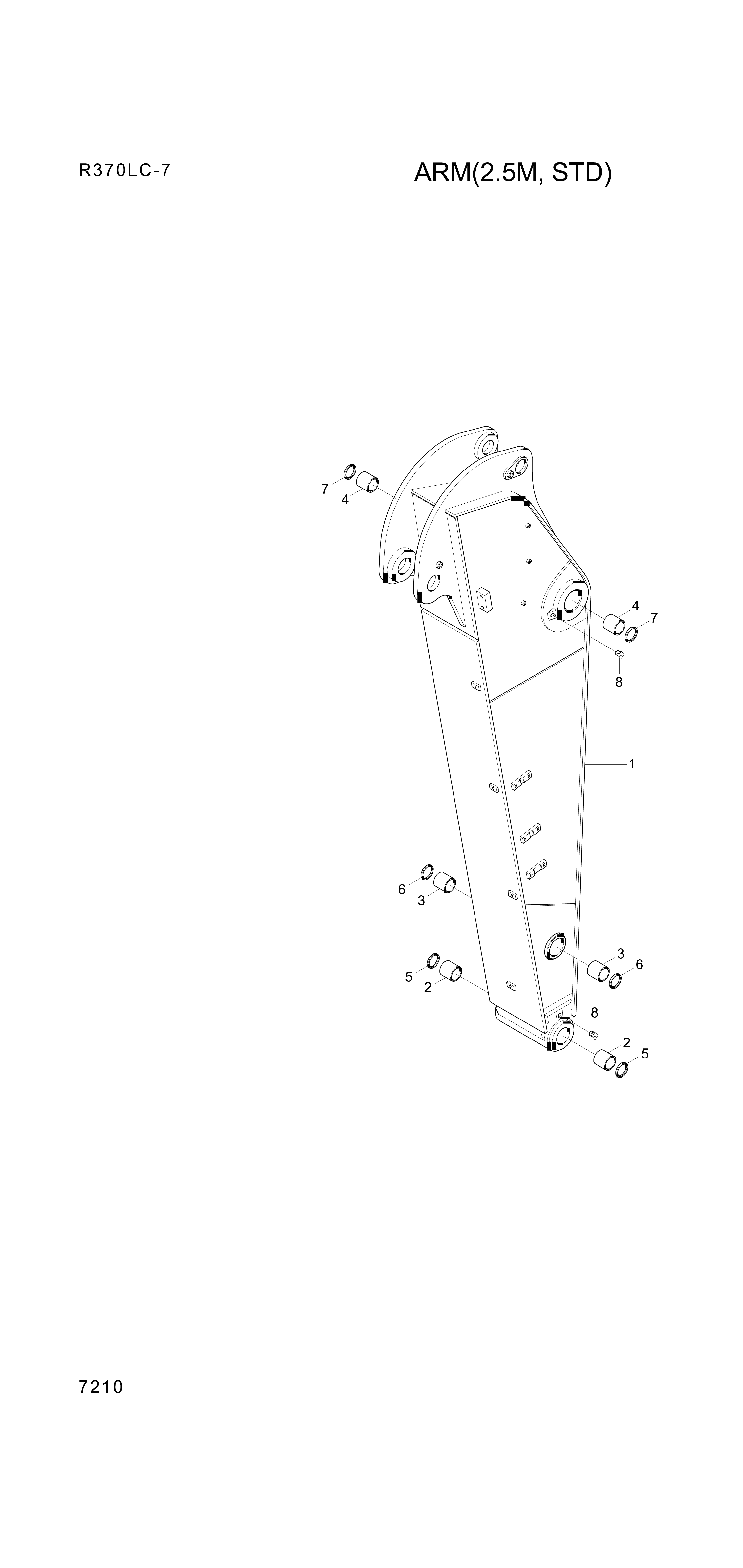 drawing for Hyundai Construction Equipment 61EN-12290 - BUSHING-BRONZE (figure 3)