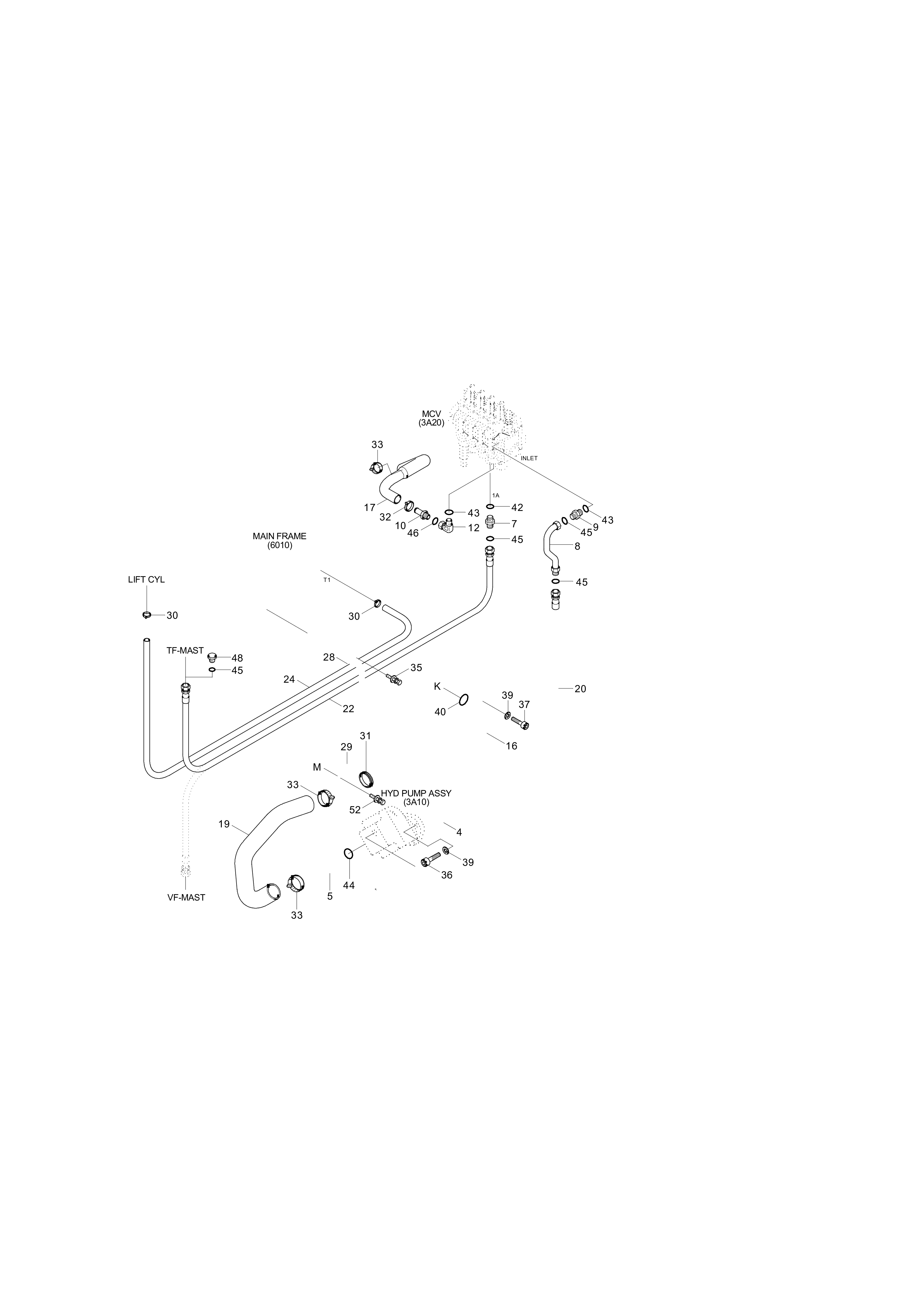 drawing for Hyundai Construction Equipment 35HF-20011 - PIPE ASSY-HYD (figure 1)