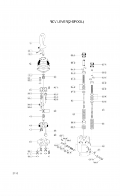 Technical drawing of Hyundai Construction Equipment 21329900 GUIDE ASSY-PLUNGER with dimensions and layout (figure 3)