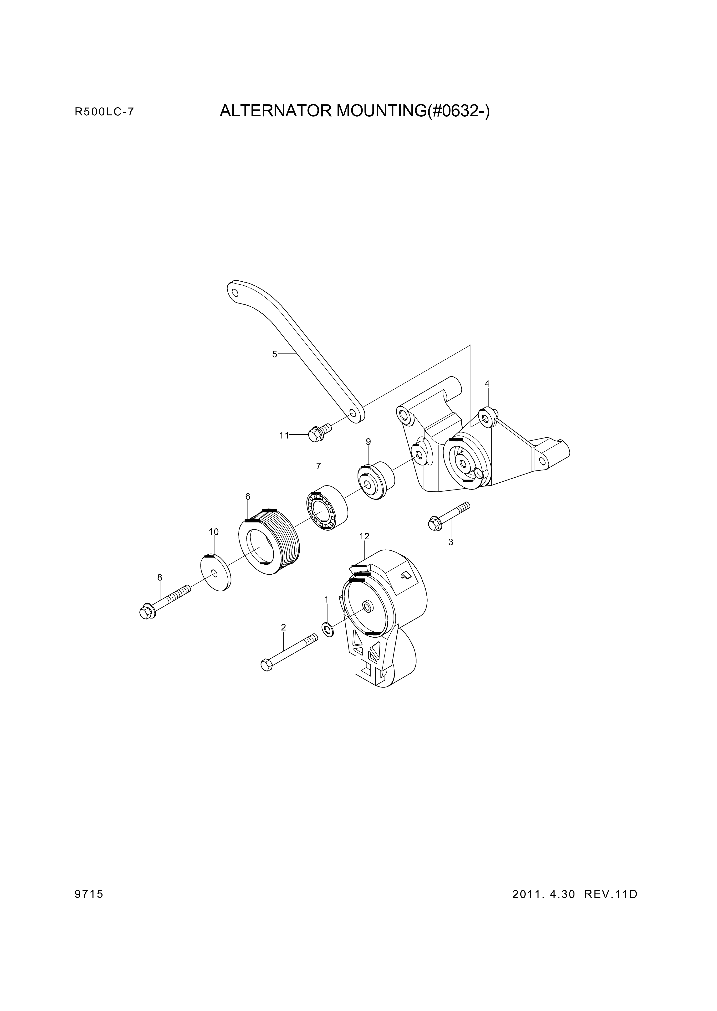 drawing for Hyundai Construction Equipment YUBP-05360 - SHAFT-IDLE (figure 2)