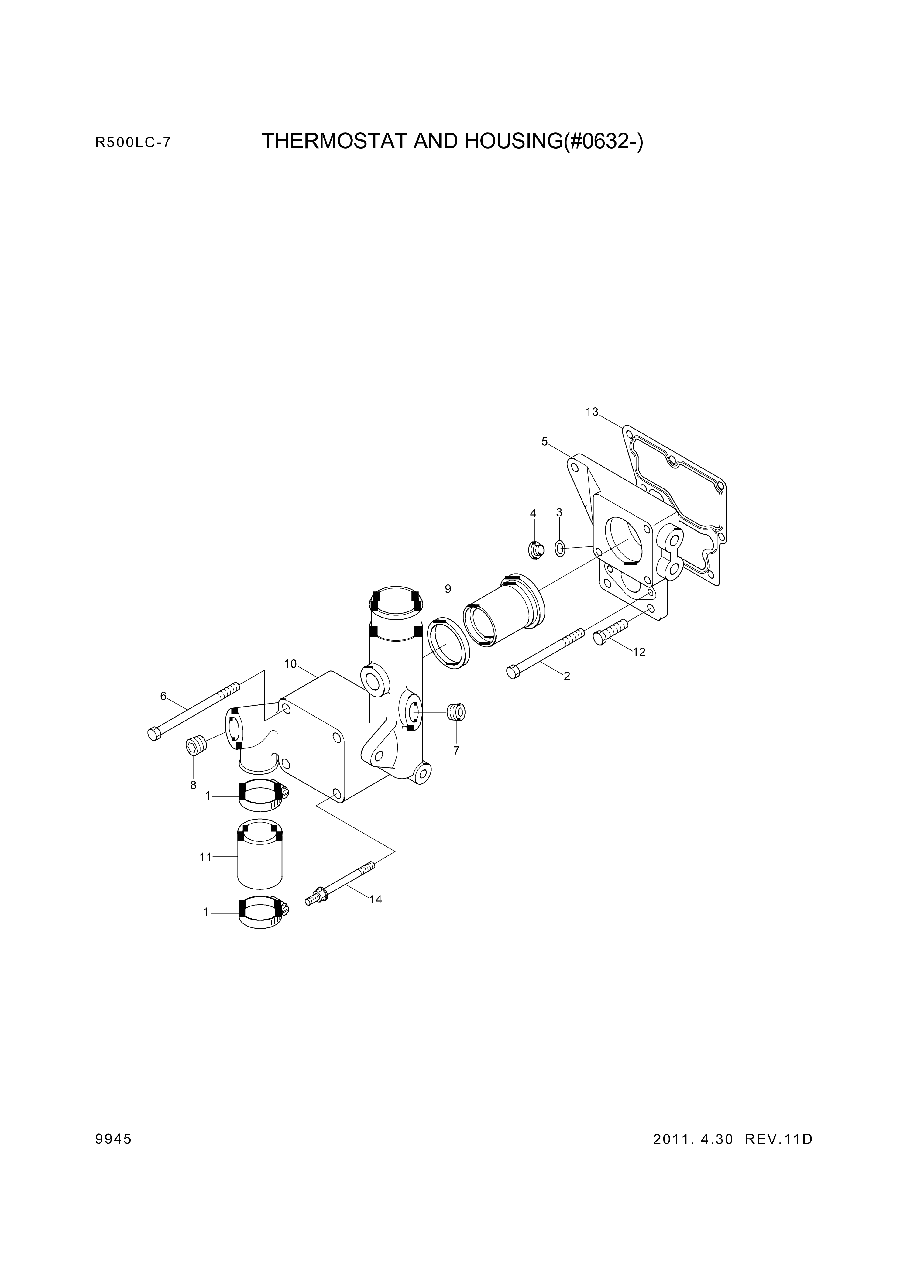 drawing for Hyundai Construction Equipment YUBP-04609 - SCREW-HEX (figure 3)