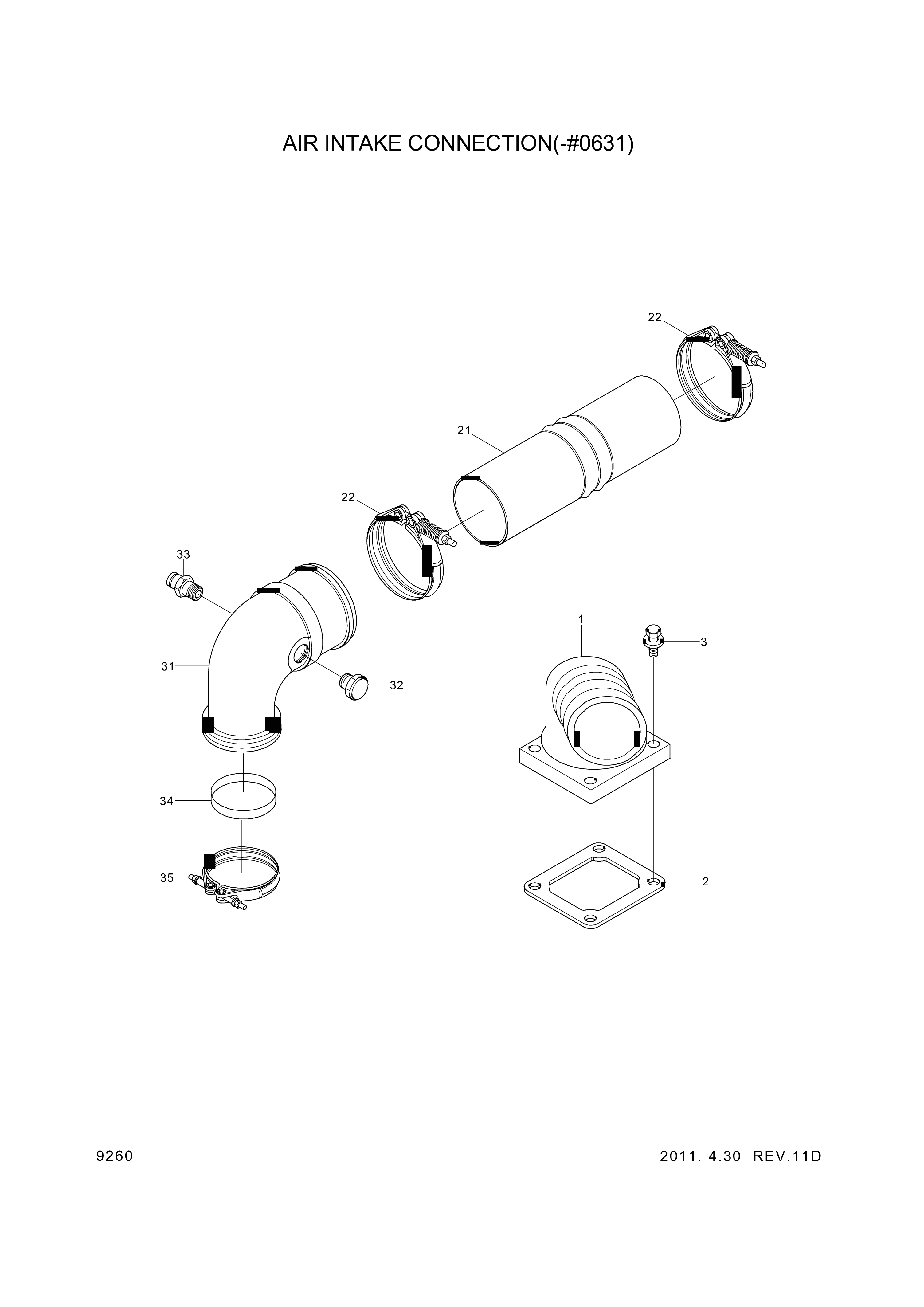drawing for Hyundai Construction Equipment YUBP-06803 - CLAMP-V/BAND (figure 3)