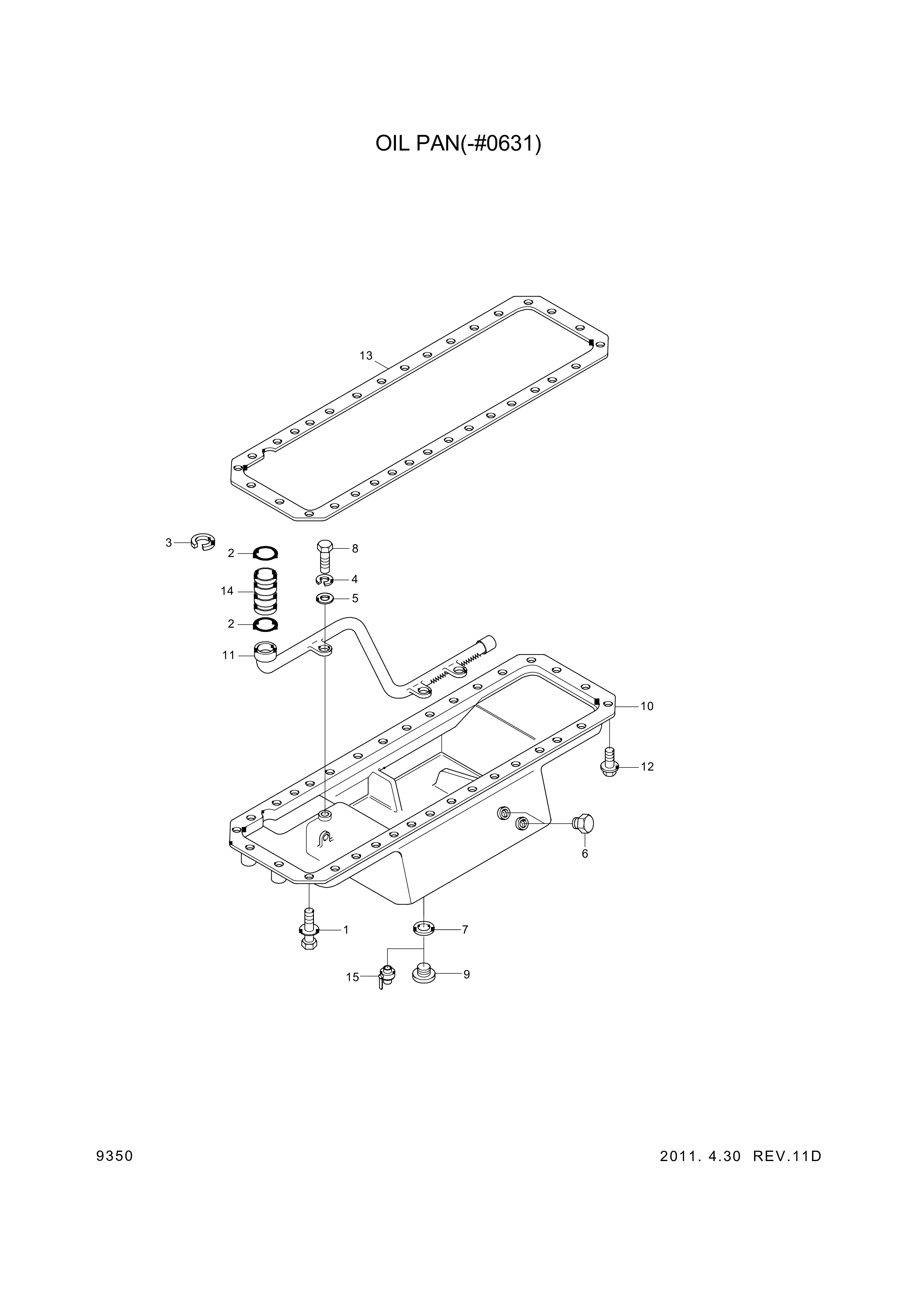 drawing for Hyundai Construction Equipment YUBP-05010 - PAN-OIL (figure 2)