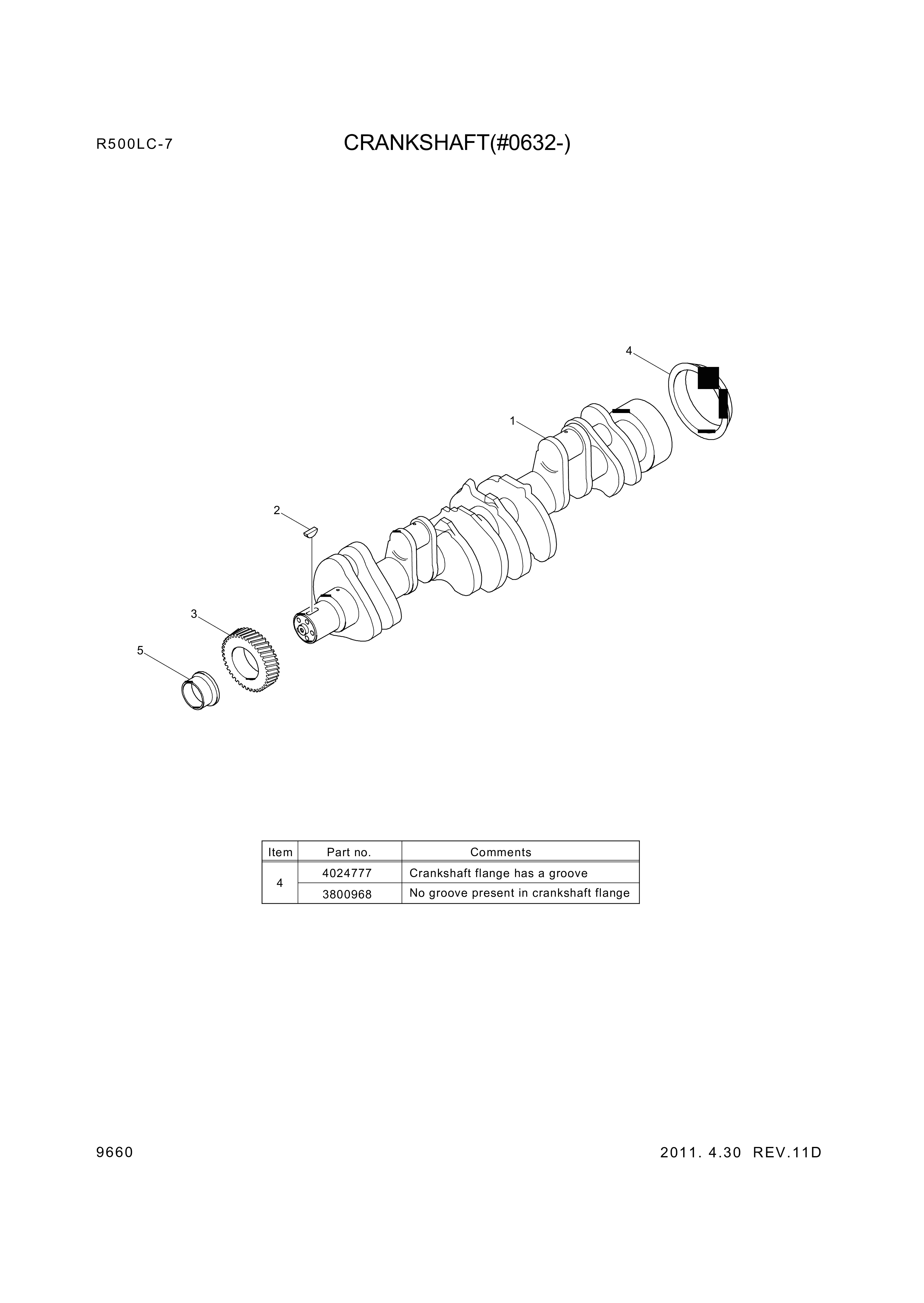drawing for Hyundai Construction Equipment YUBP-06354 - SLEEVE-WEAR RR (figure 5)