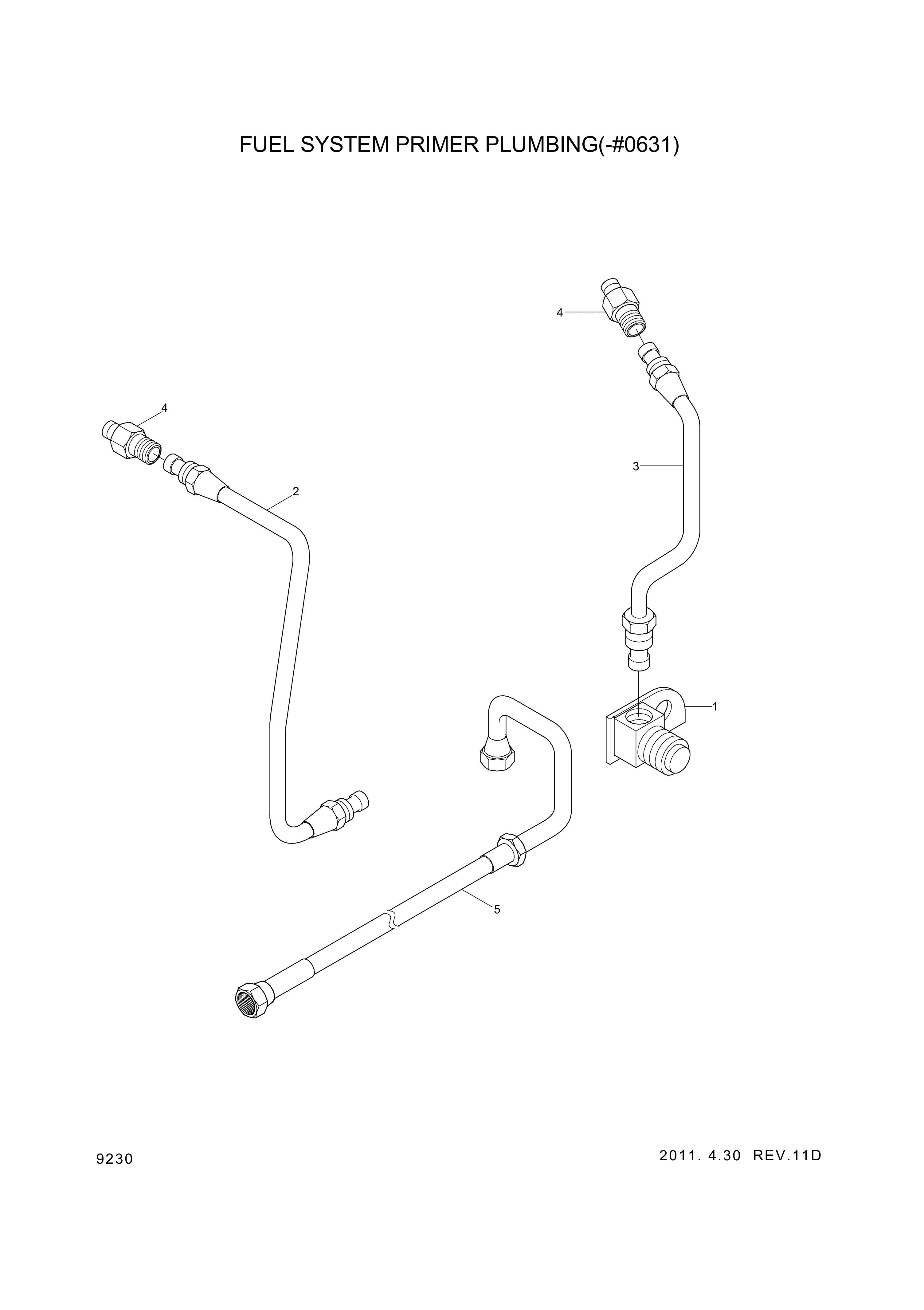 drawing for Hyundai Construction Equipment YUBP-05366 - ELBOW-TUBE (figure 3)
