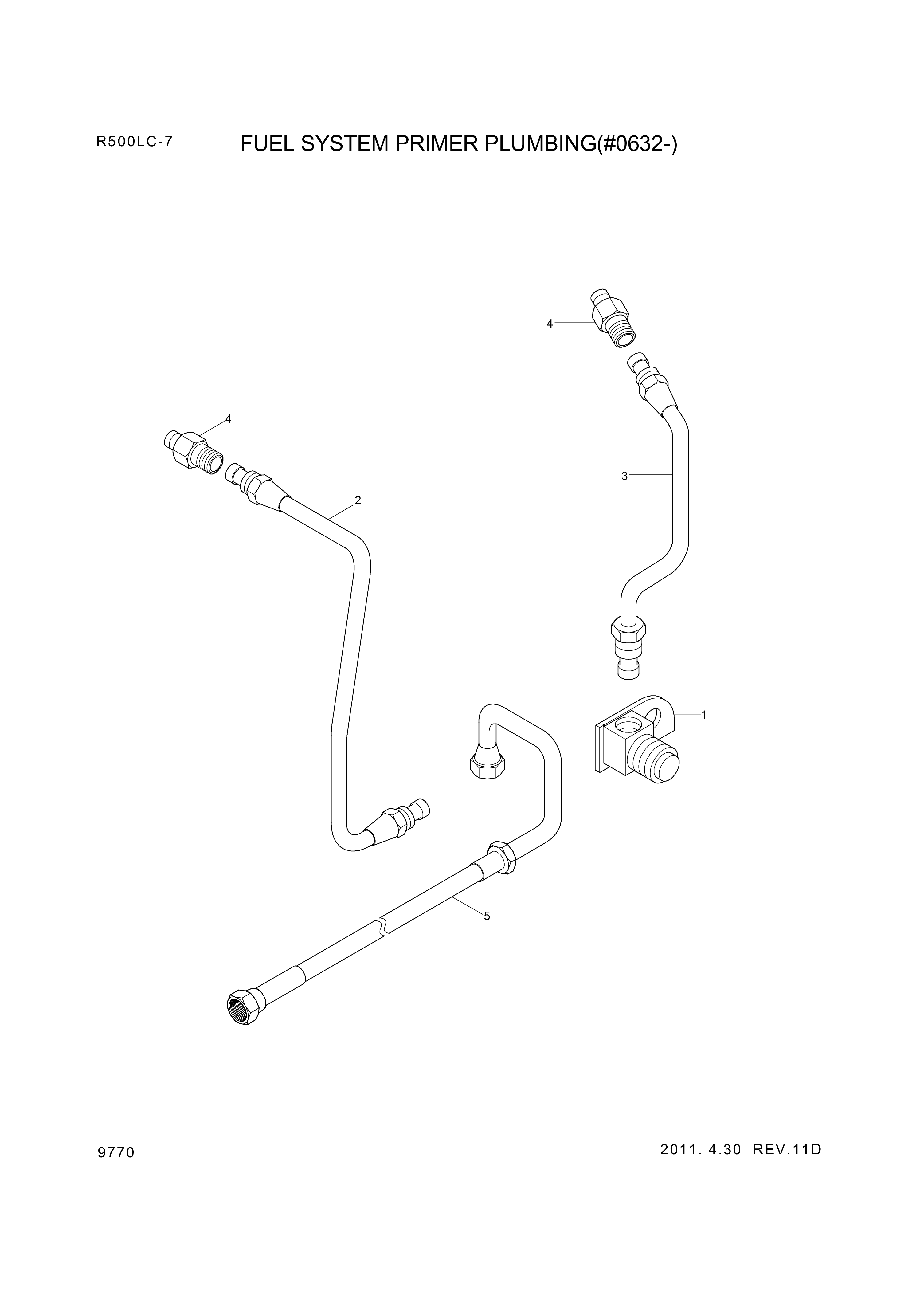 drawing for Hyundai Construction Equipment YUBP-05366 - ELBOW-TUBE (figure 4)
