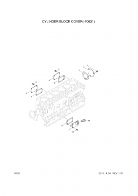 drawing for Hyundai Construction Equipment YUBP-06772 - GASKET (figure 2)