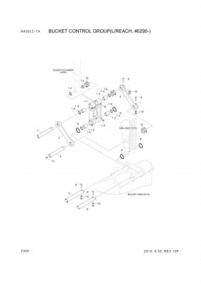 Technical drawing of Hyundai Construction Equipment 61EN-17100 BUSHING-PIN with dimensions and layout (figure 2)